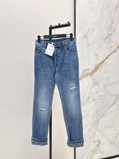 Dior Women's Slim-Fit High-Waisted Ripped Denim Jeans Trousers Pants 1 Dior Women's Slim-Fit High-Waisted Ripped Denim Jeans Trousers Pants
