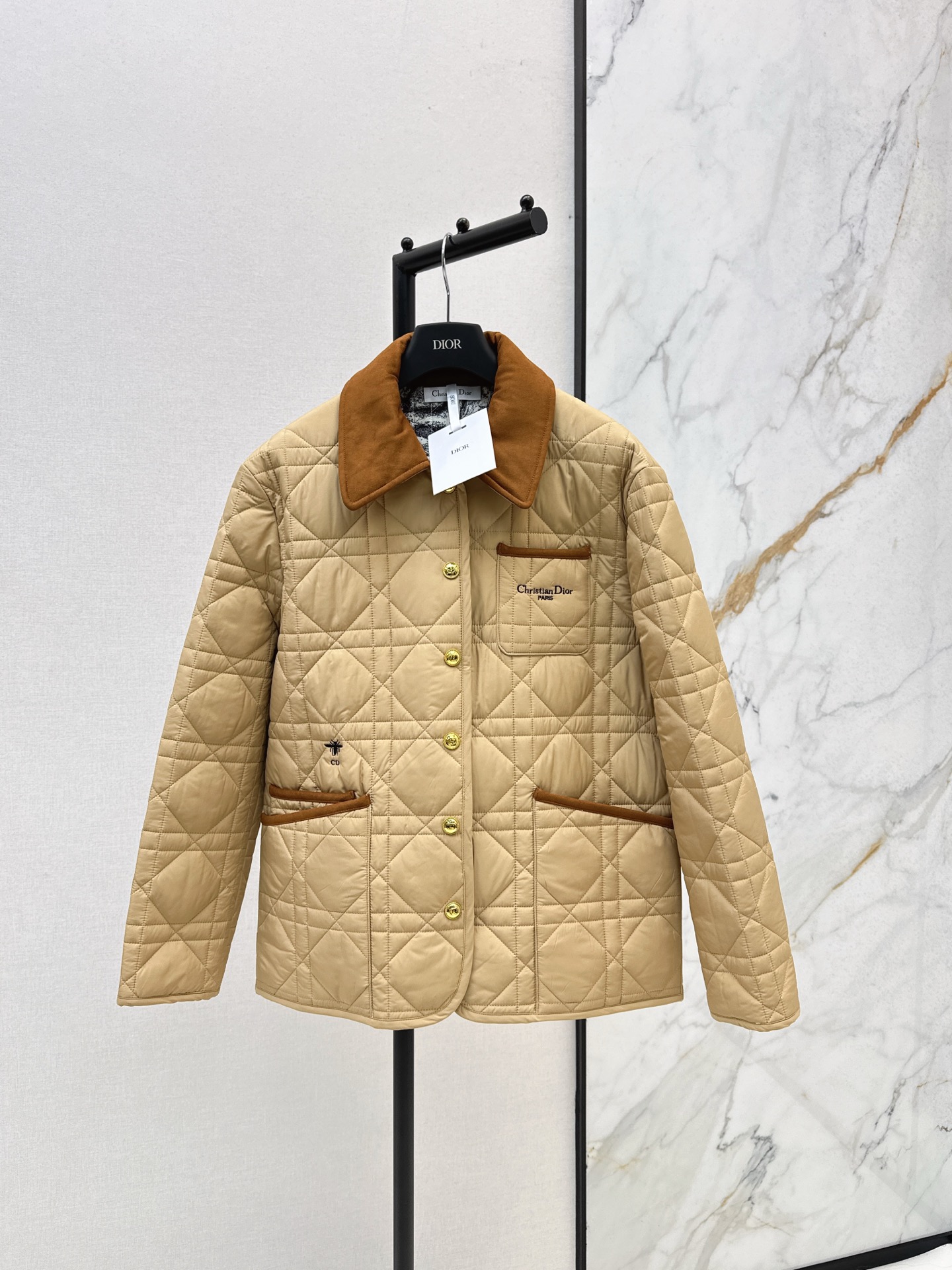 Christian Dior Quilted Cotton Jacket with Corduroy Collar & Cannage Stitching 2 i1761130052857 2368 0 0