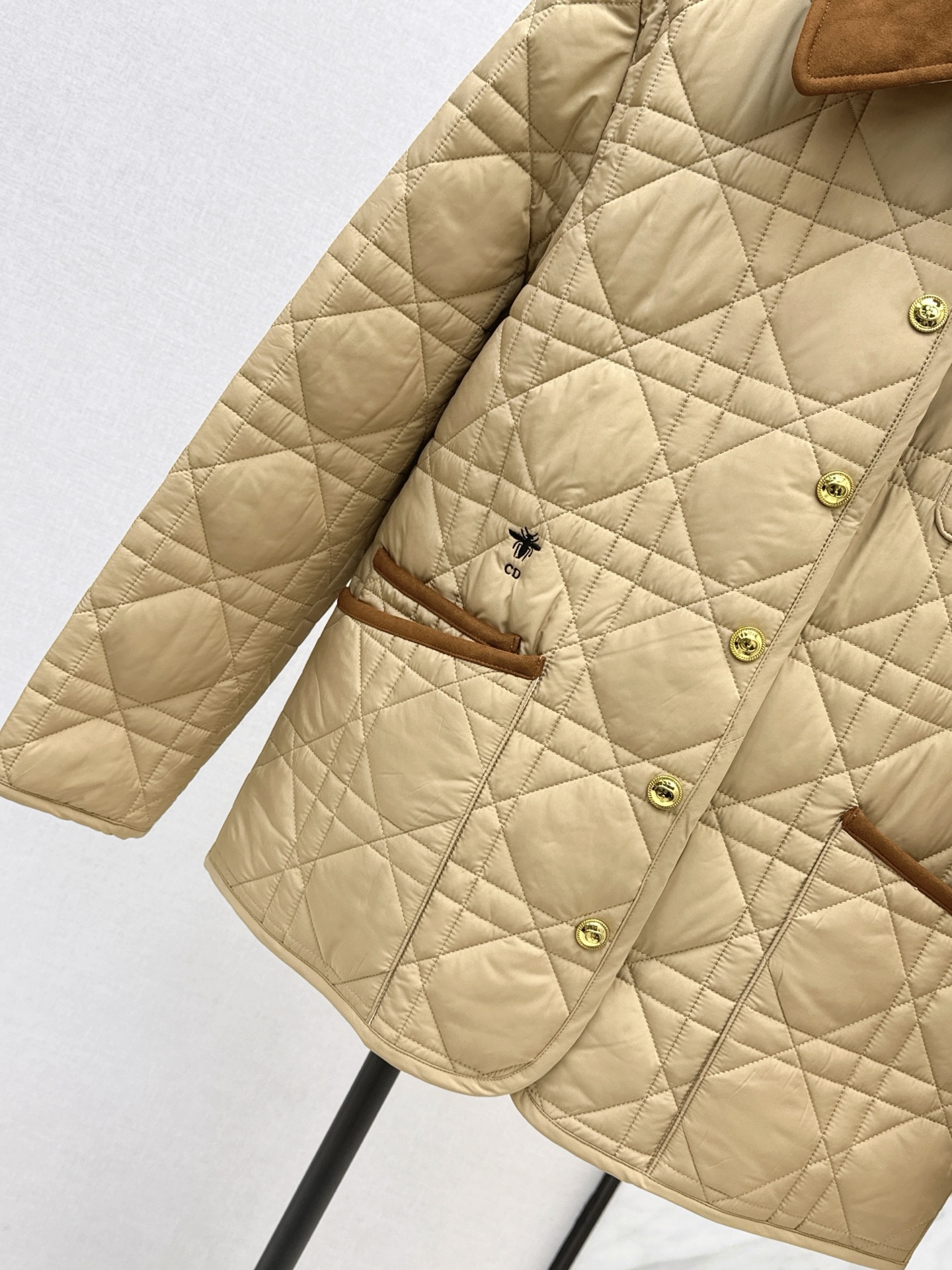 Christian Dior Quilted Cotton Jacket with Corduroy Collar & Cannage Stitching 8 i1761130053831 4825 0 6