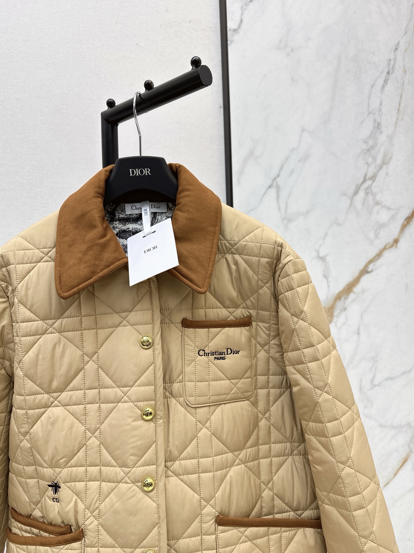 Christian Dior Quilted Cotton Jacket with Corduroy Collar & Cannage Stitching 5 i1761130053883 3315 0 3