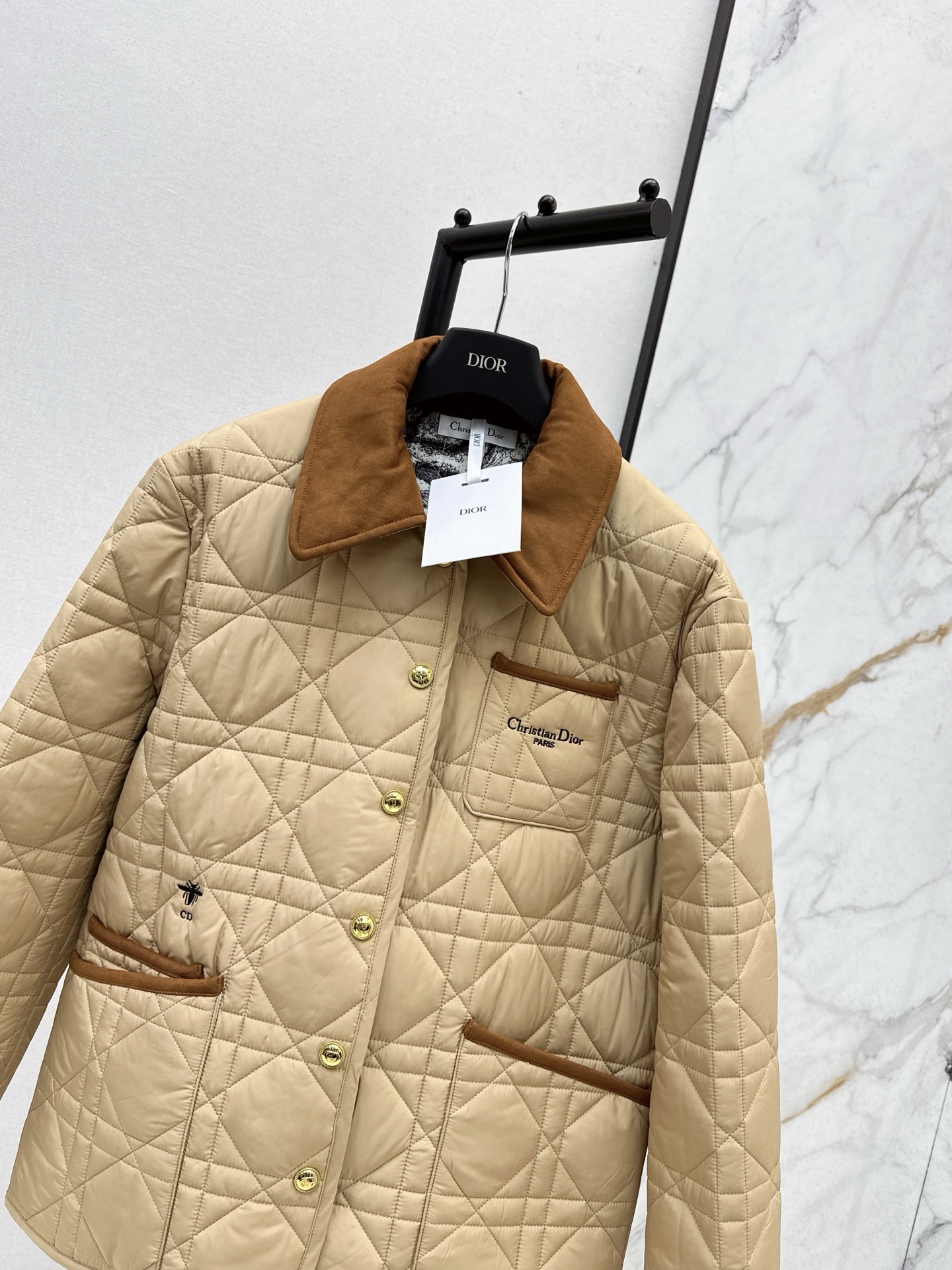 Christian Dior Quilted Cotton Jacket with Corduroy Collar & Cannage Stitching 4 i1761130066251 9013 0 2