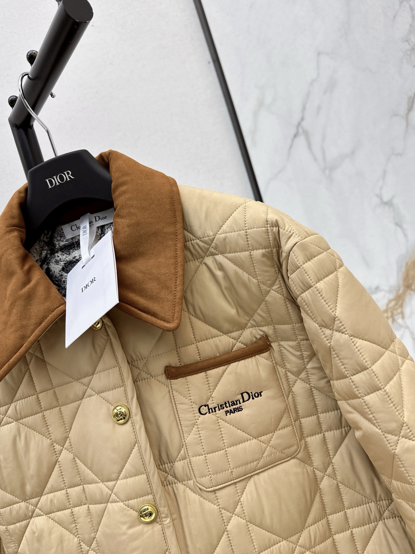 Christian Dior Quilted Cotton Jacket with Corduroy Collar & Cannage Stitching 6 i1761130066461 6386 0 4
