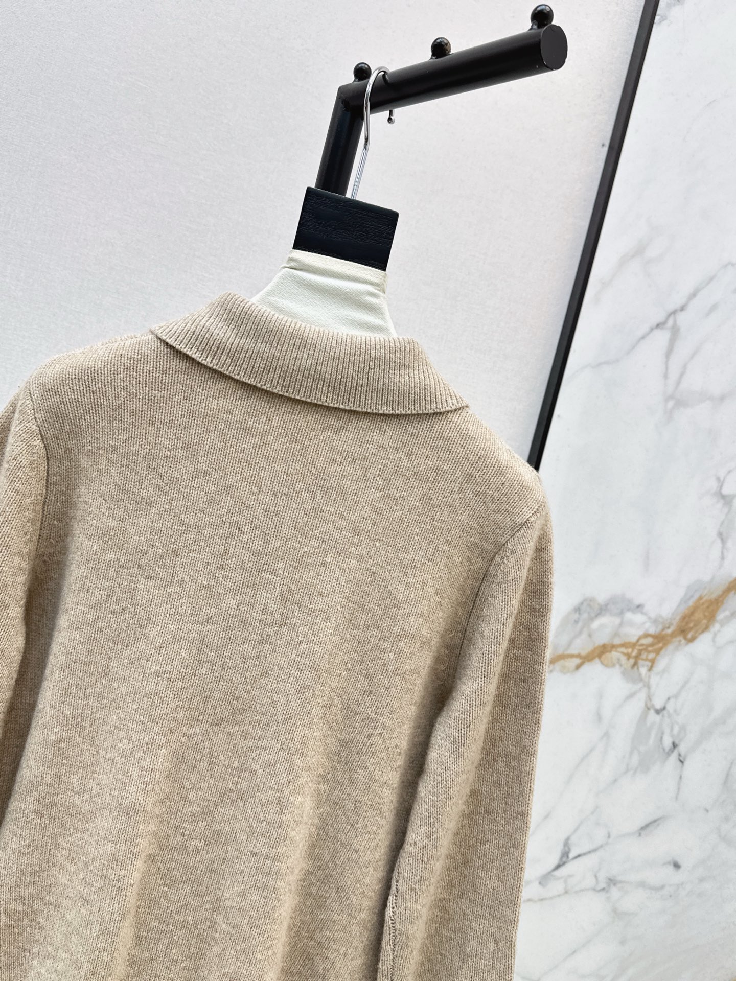 The Row Women's Wool Knit Polo Shirt Casual Long Sleeve Beige 10 i1761131376222 6305 0 8