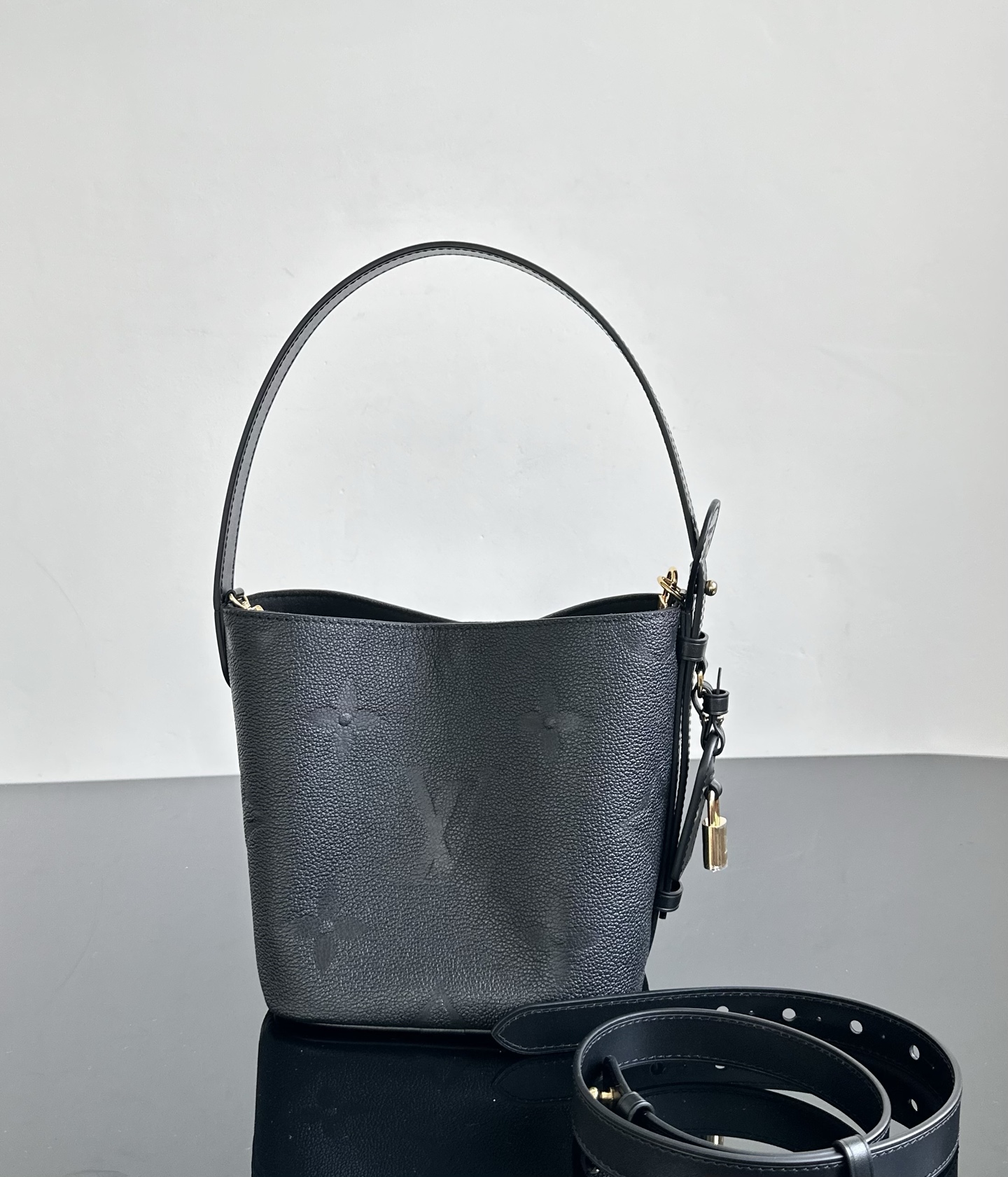 Louis Vuitton All In BB Black Monogram Empreinte Leather Bucket Bag 1 i1740814210553 6879 0 0