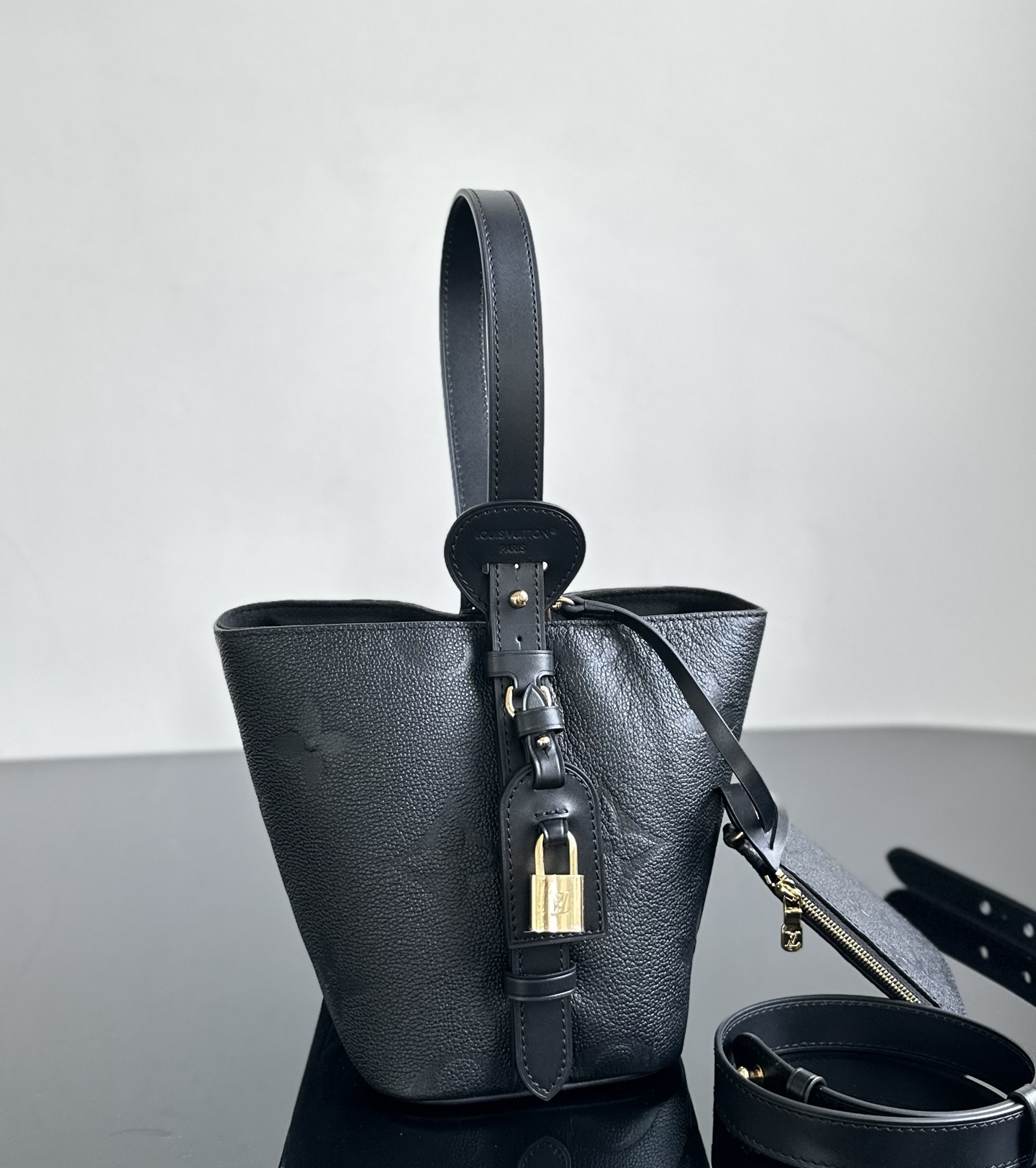 Louis Vuitton All In BB Black Monogram Empreinte Leather Bucket Bag 5 i1740814211684 5213 0 4