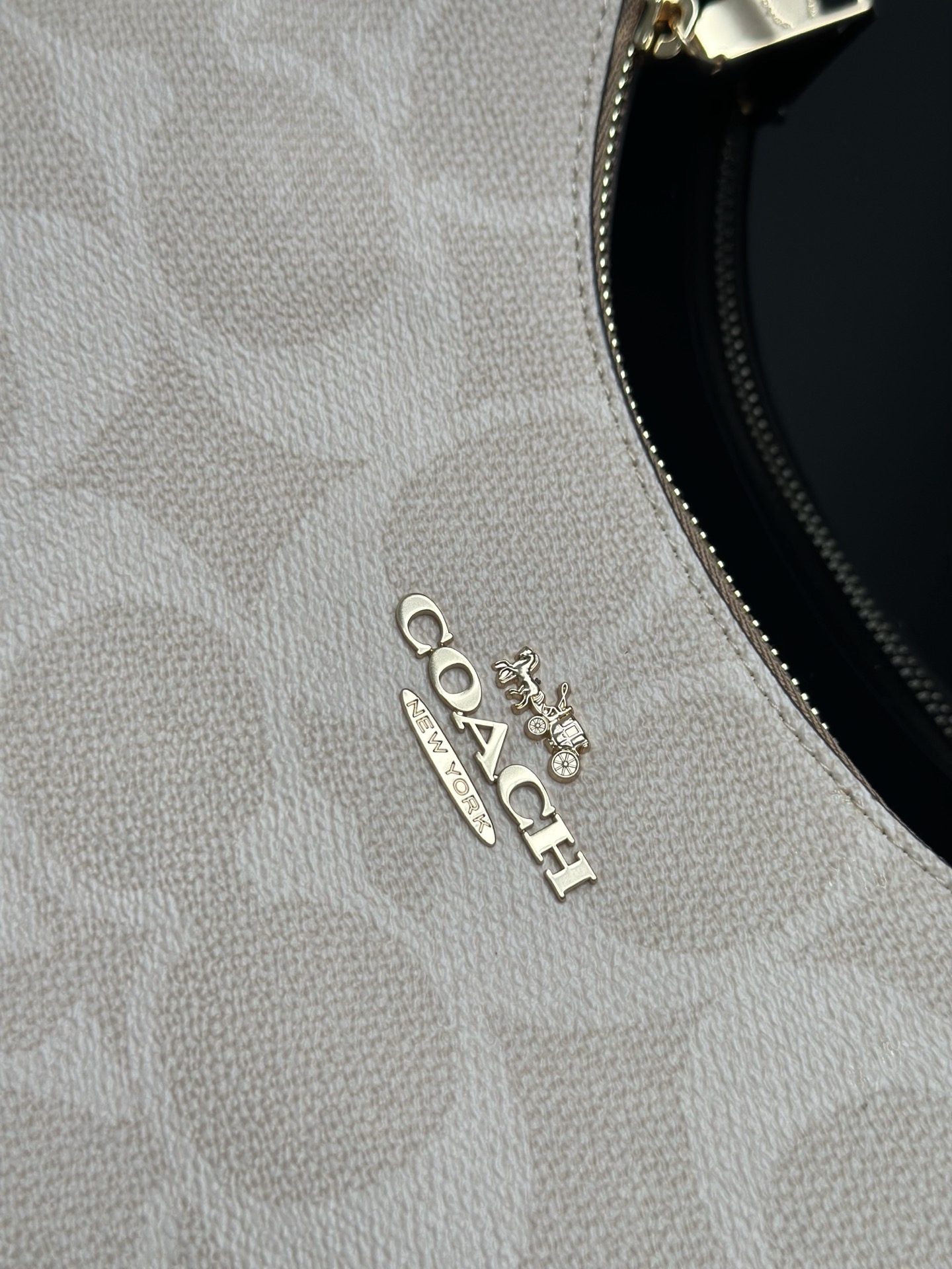 Coach CAA69大C豆沙色 ～原Coach蔻驰CV940/CAA69 Teri系列大号月牙包/腋下包5个配色