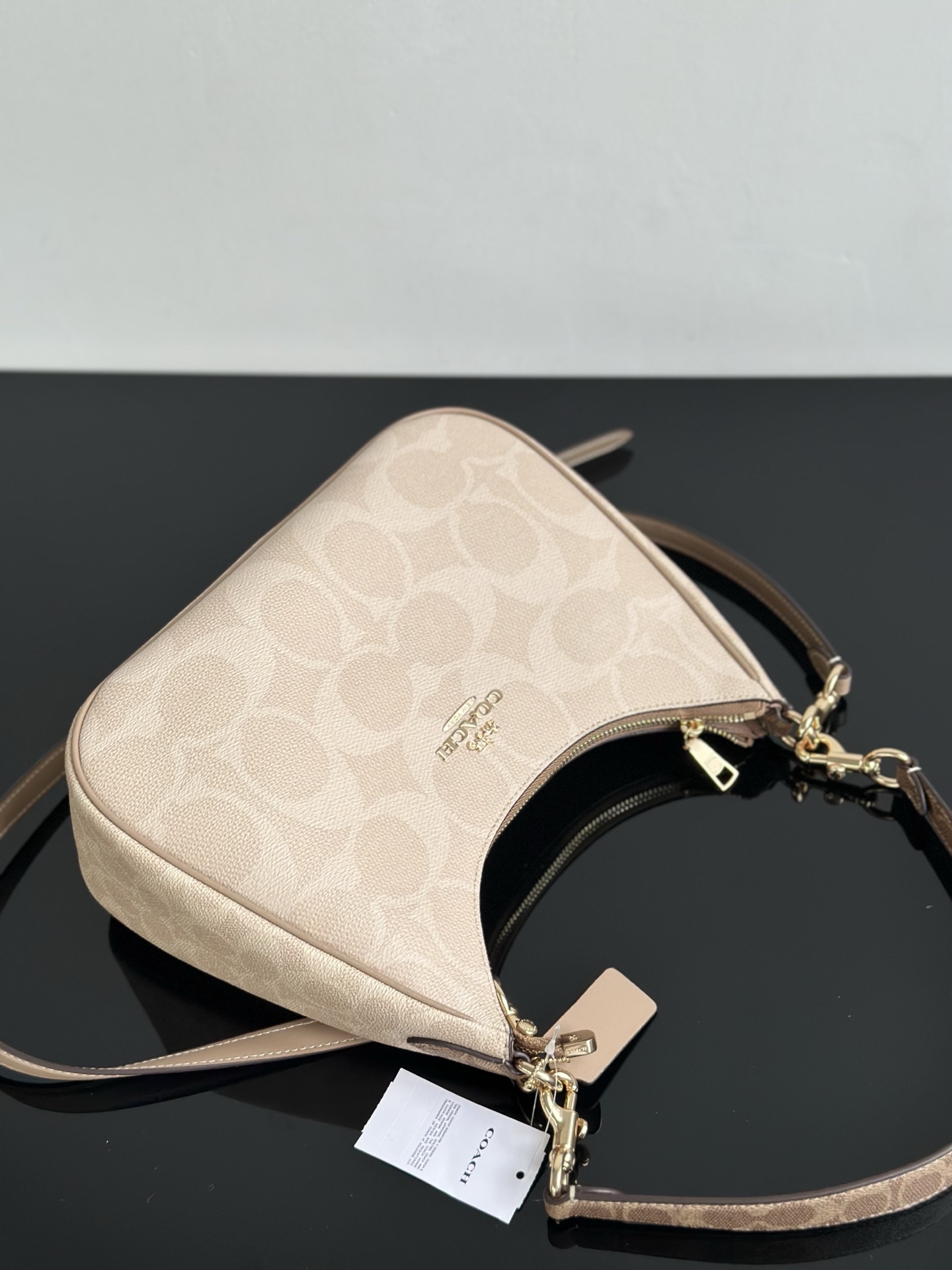 Coach CAA69大C豆沙色 ～原Coach蔻驰CV940/CAA69 Teri系列大号月牙包/腋下包5个配色