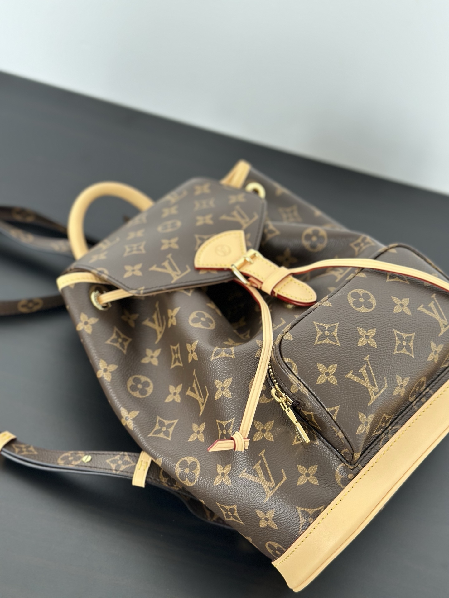 Louis Vuitton Montsouris Mini Backpack Monogram Coated Canvas Leather Trim 9 i1749623755810 4884 0 7