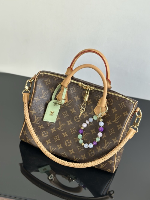 Louis Vuitton Speedy Bandouliere 25: Monogram Empreinte Leather with Bead Embellishments 1 Louis Vuitton Speedy Bandouliere 25: Monogram Empreinte Leather with Bead Embellishments
