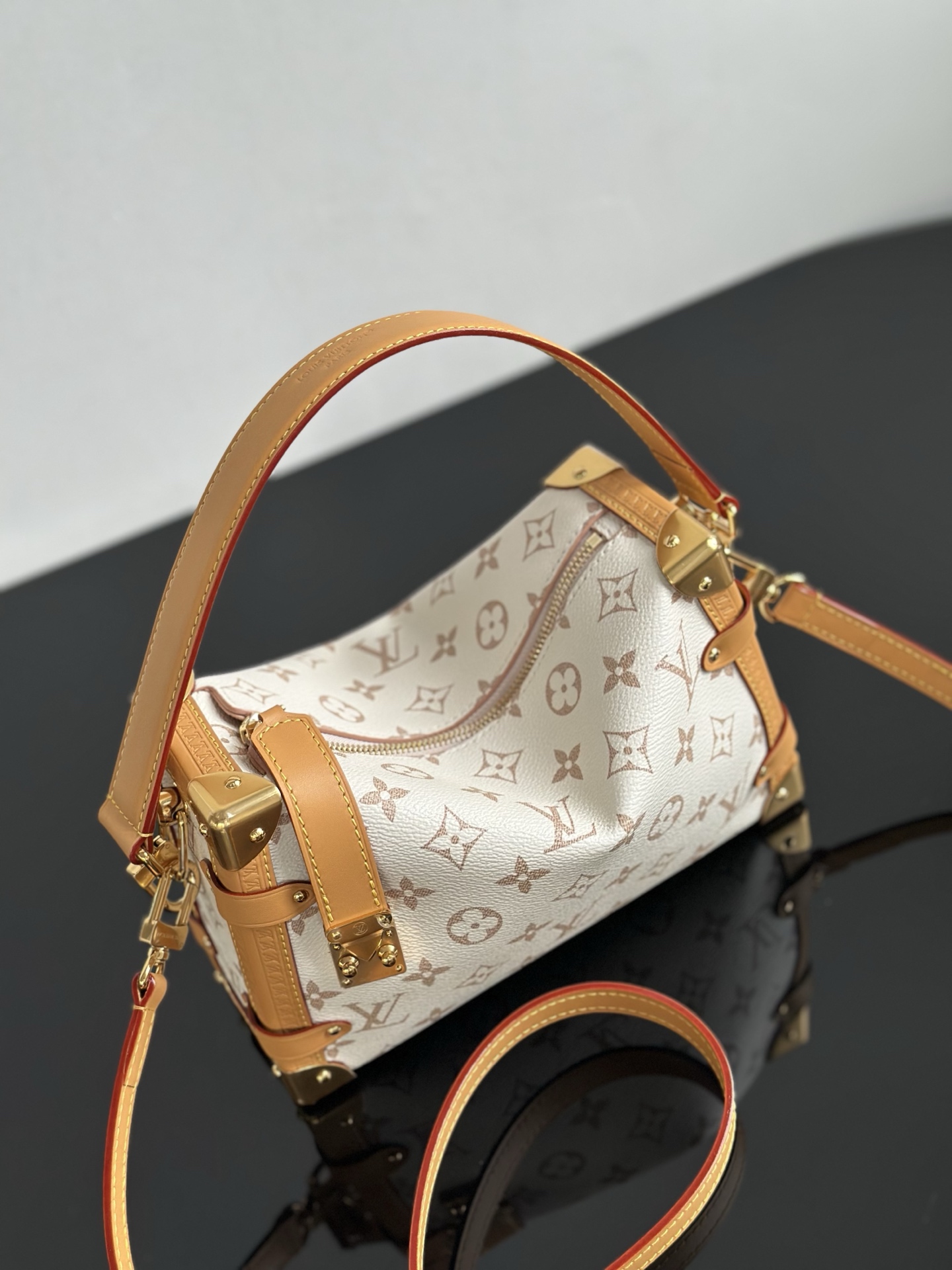Louis Vuitton Side Trunk MM Dune Monogram Handbag, Luxury Designer Bag 2 i1754291642634 8295 0 1