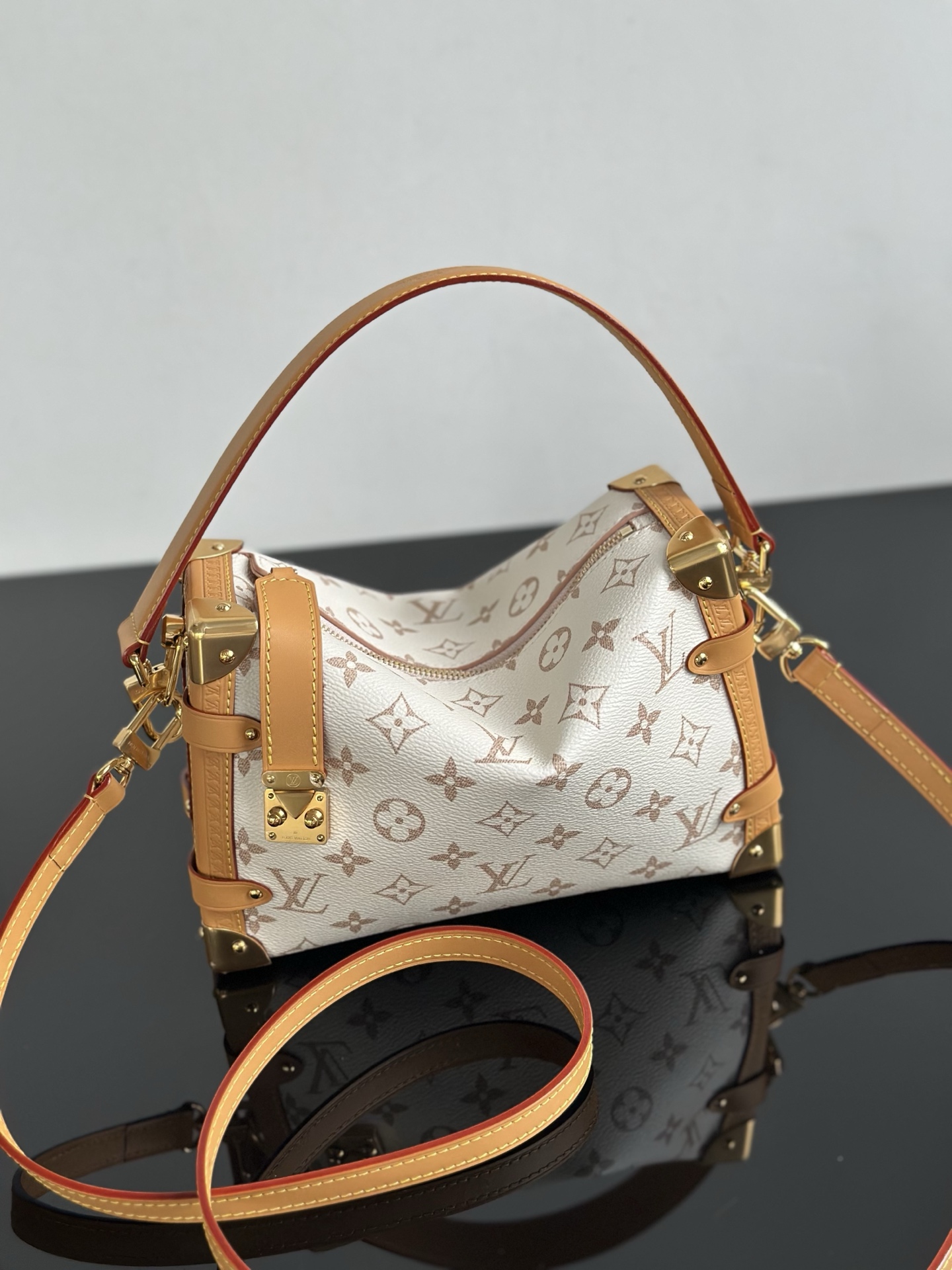 Louis Vuitton Side Trunk MM Dune Monogram Handbag, Luxury Designer Bag 1 i1754291645368 3995 0 0