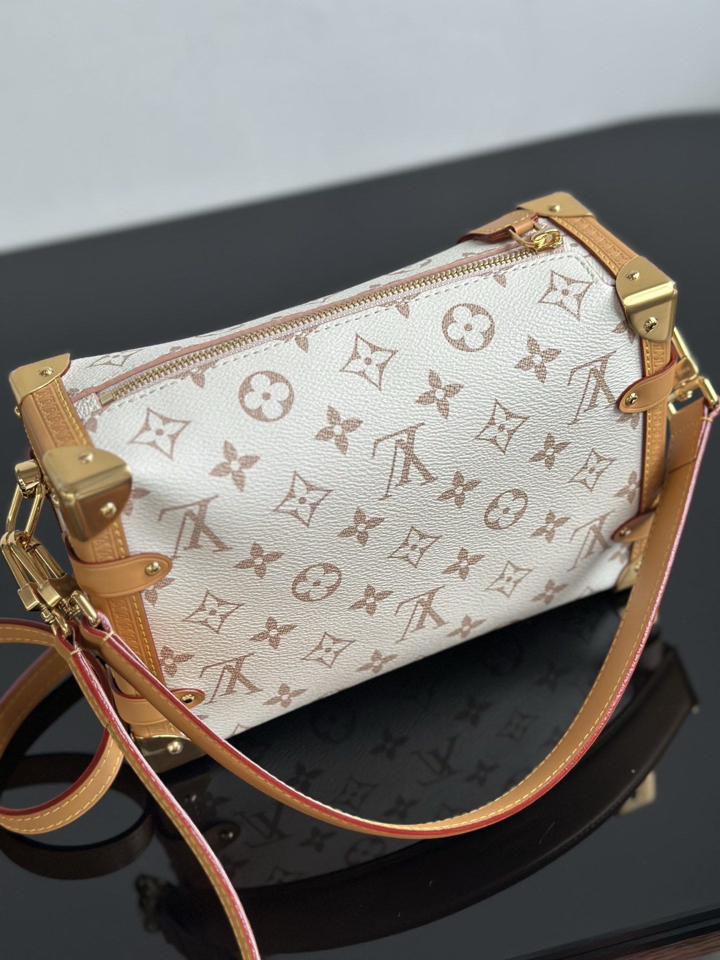 Louis Vuitton Side Trunk MM Dune Monogram Handbag, Luxury Designer Bag 6 i1754291645457 8287 0 5