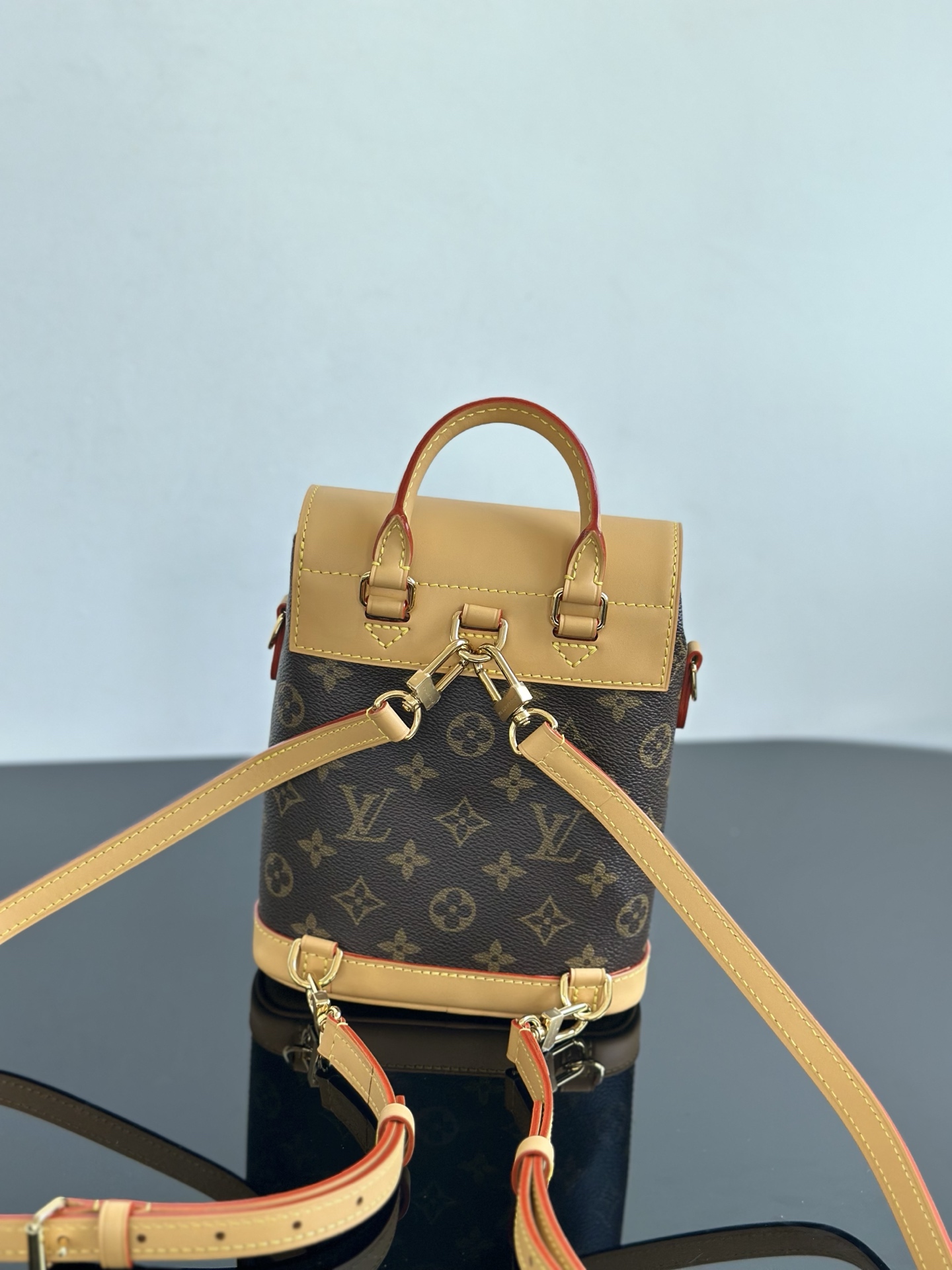 Louis Vuitton Soho Mini Backpack Monogram Canvas Leather Strap, 17 x 23 x 8 cm 10 i1755933750850 3826 0 2