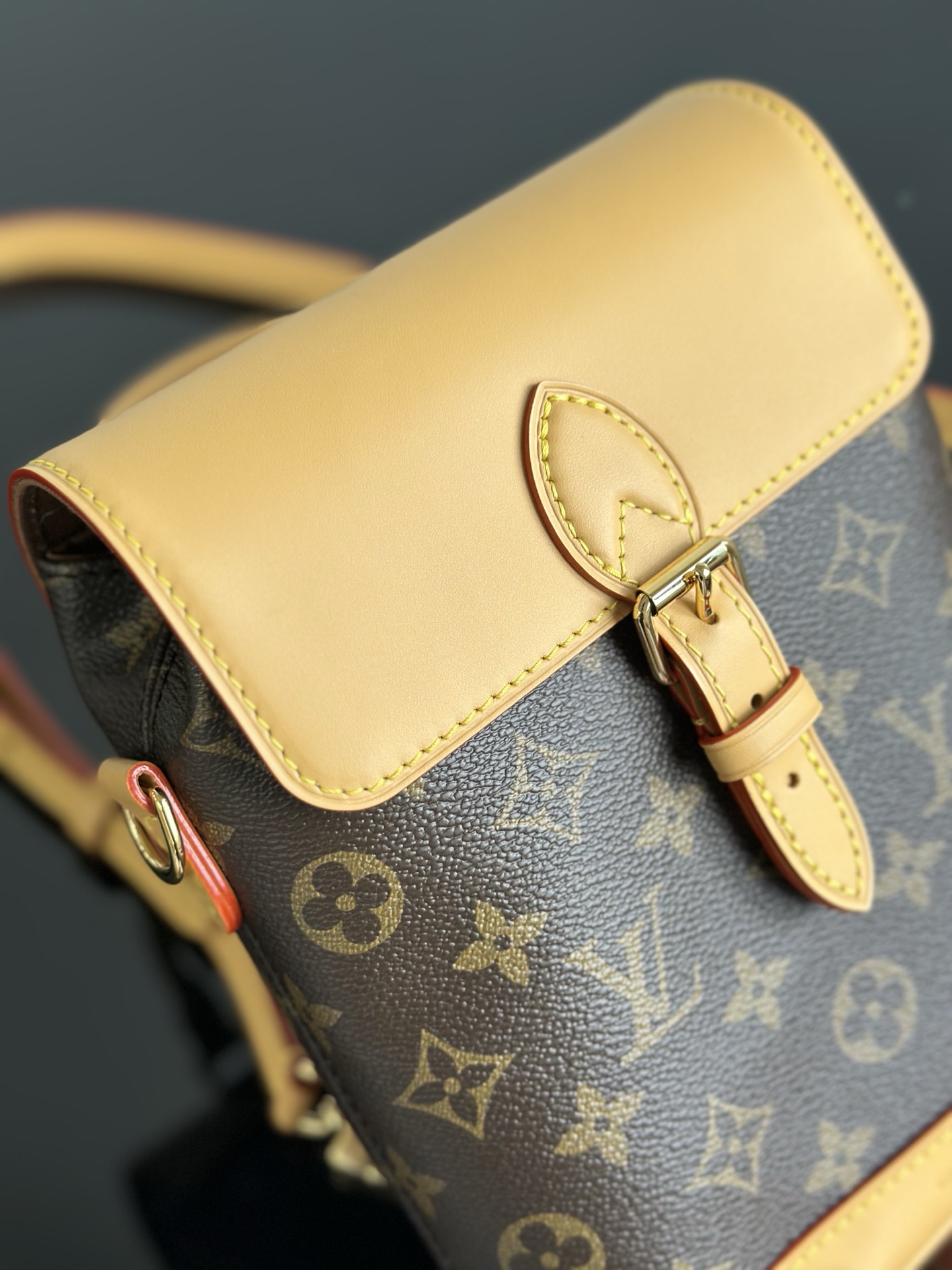 Louis Vuitton Soho Mini Backpack Monogram Canvas Leather Strap, 17 x 23 x 8 cm 5 i1755933751719 540 0 7
