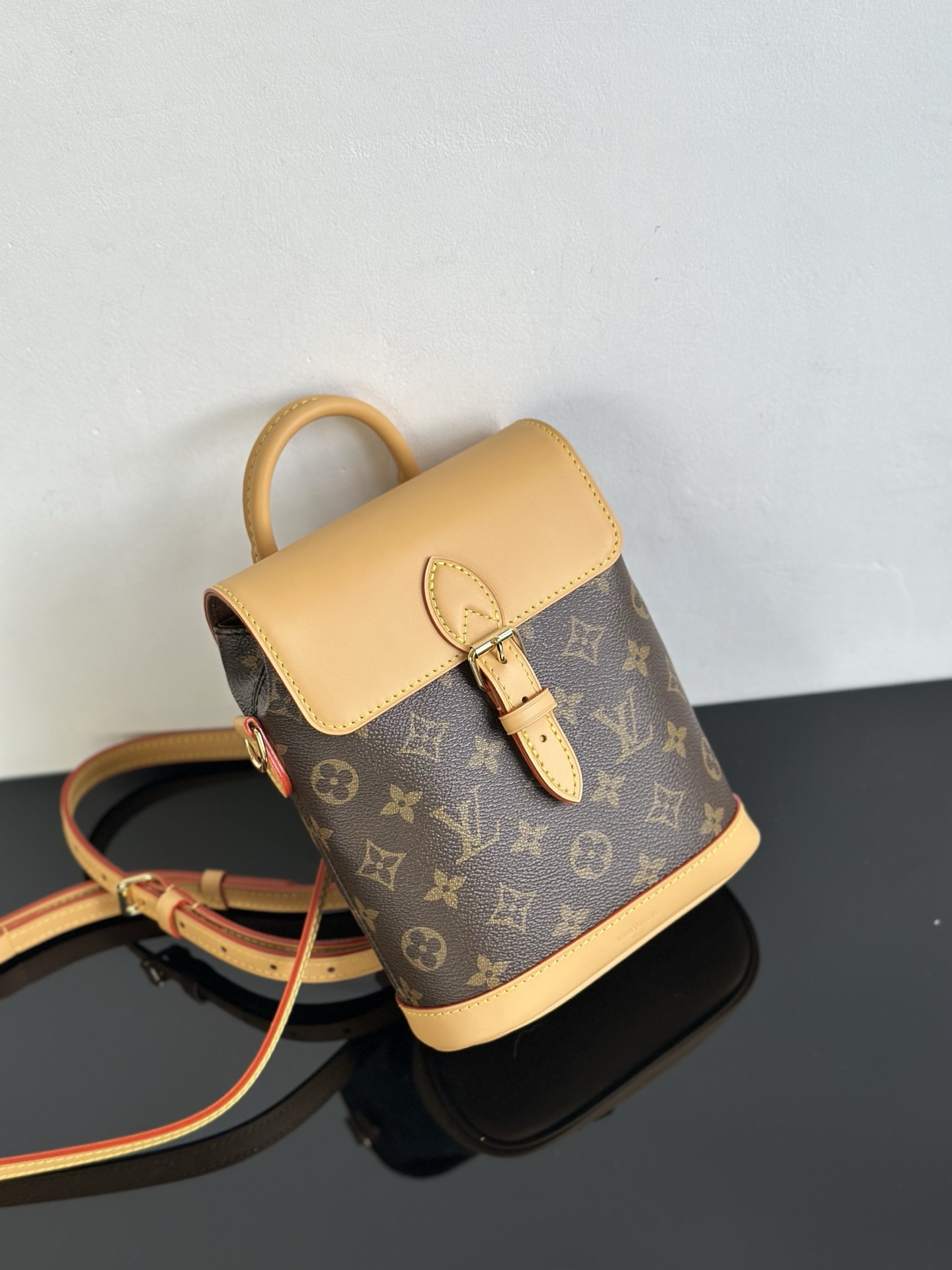 Louis Vuitton Soho Mini Backpack Monogram Canvas Leather Strap, 17 x 23 x 8 cm 4 i1755933751754 2594 0 3