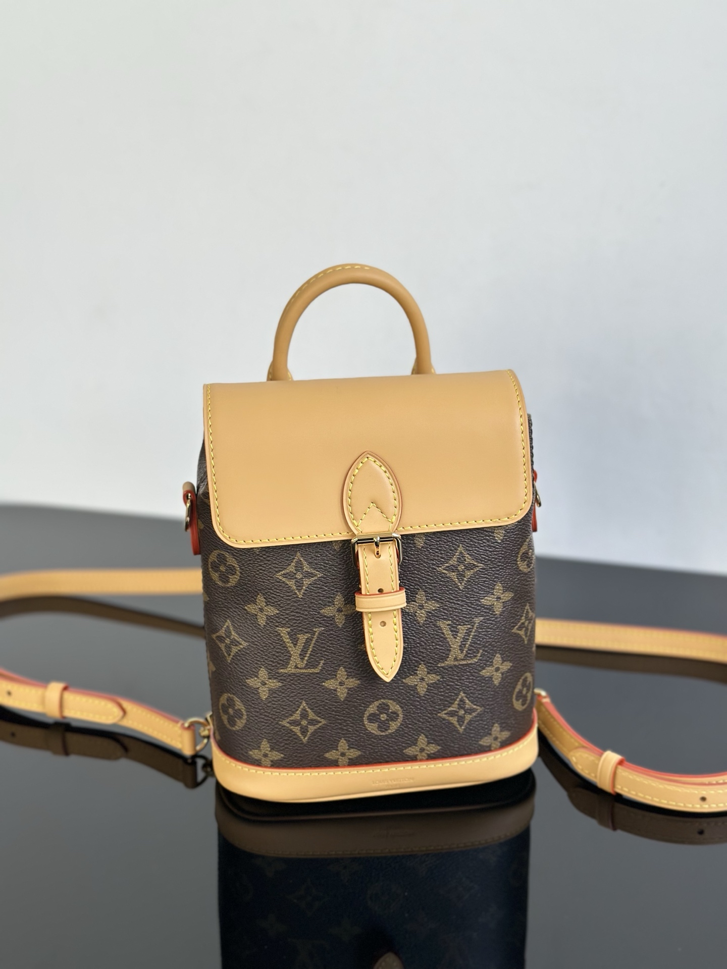 Louis Vuitton Soho Mini Backpack Monogram Canvas Leather Strap, 17 x 23 x 8 cm 3 i1755933751805 9105 0 1