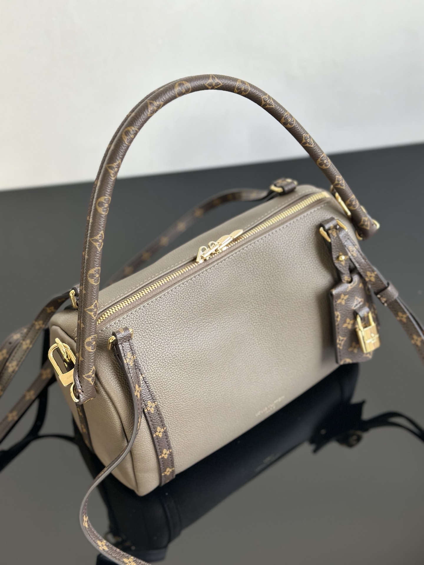 Louis Vuitton Express Small Handbag, M26360, Grey Leather with Monogram Trim 3 i1756537574846 4409 0 2