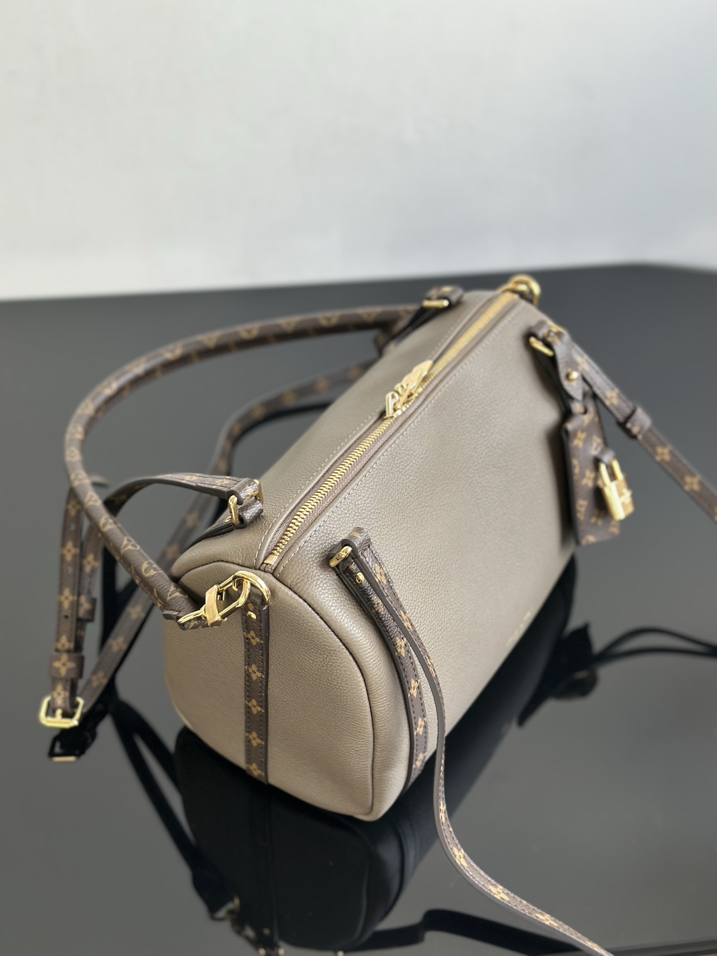 Louis Vuitton Express Small Handbag, M26360, Grey Leather with Monogram Trim 5 i1756537574853 4837 0 4