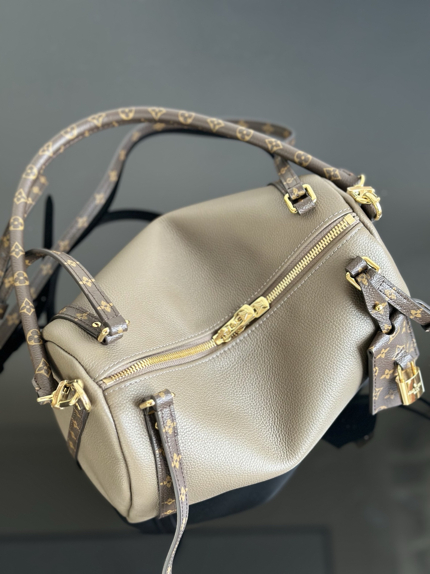 Louis Vuitton Express Small Handbag, M26360, Grey Leather with Monogram Trim 6 i1756537576498 7808 0 5