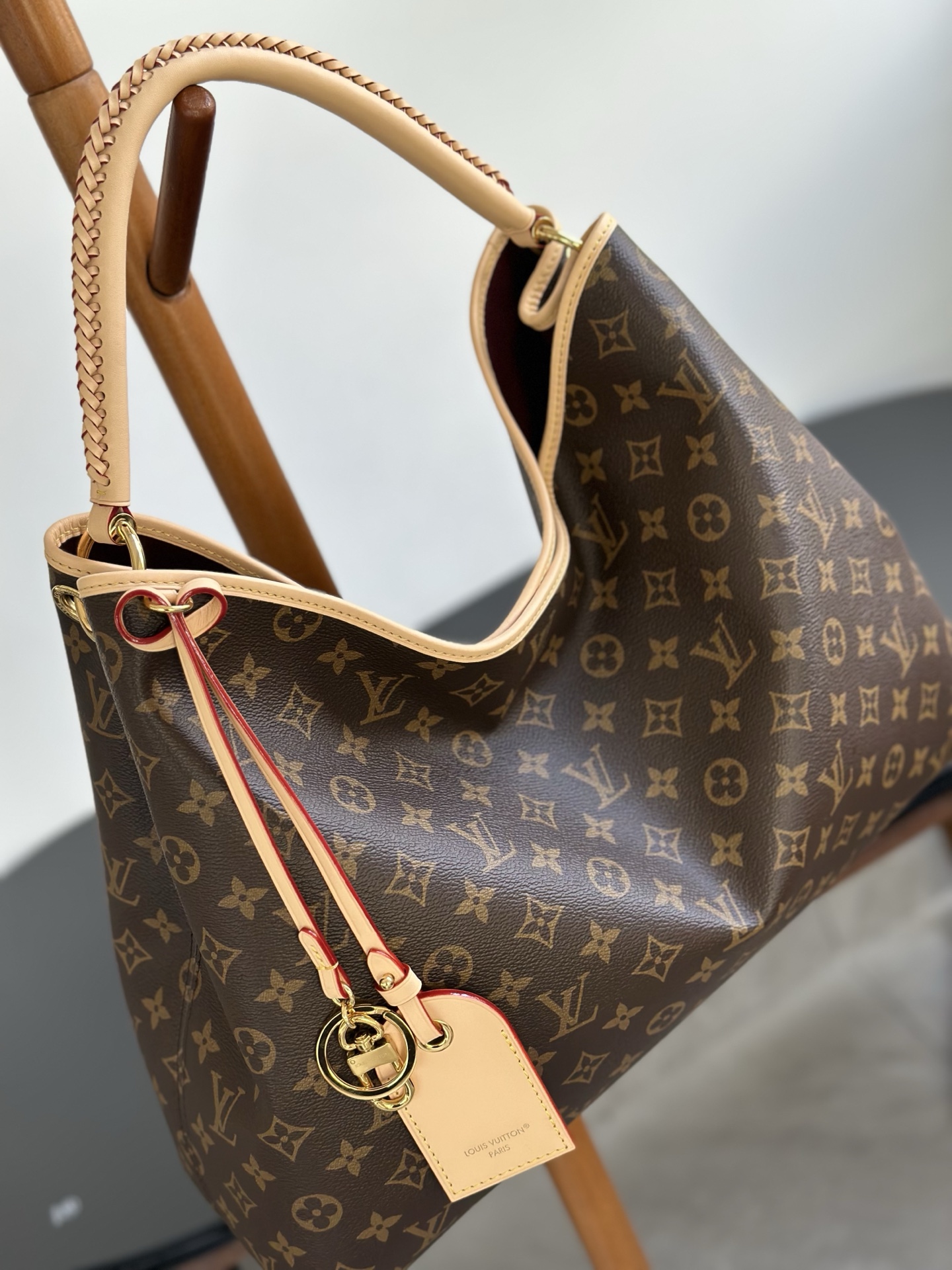 Louis Vuitton Sac Again Hobo Bag in Monogram Canvas with Braided Handle 3 i1756708754714 796 0 1