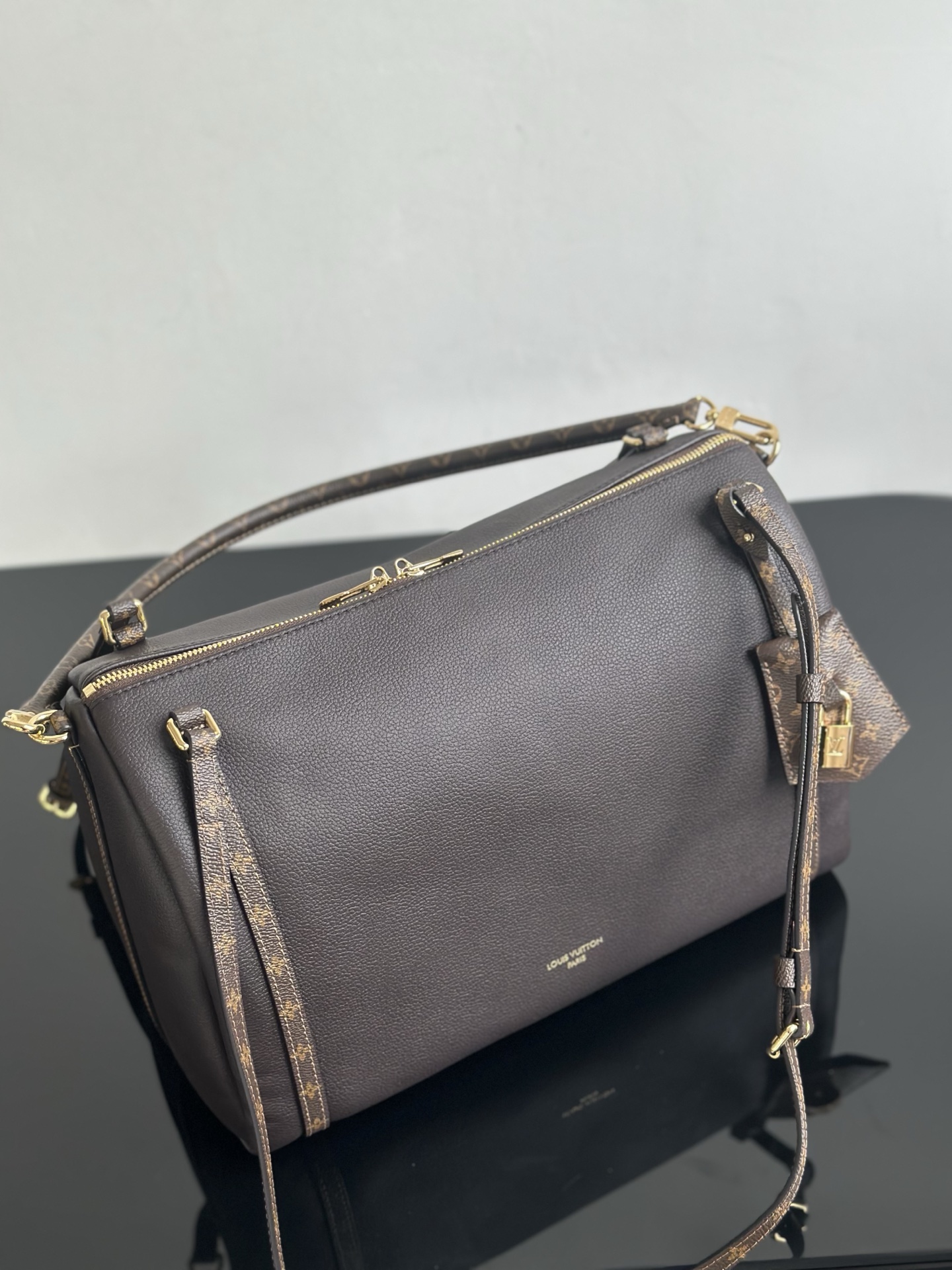 Louis Vuitton Express Medium Dark Brown Leather Handbag with Monogram Trim 5 i1757505064933 2538 0 5
