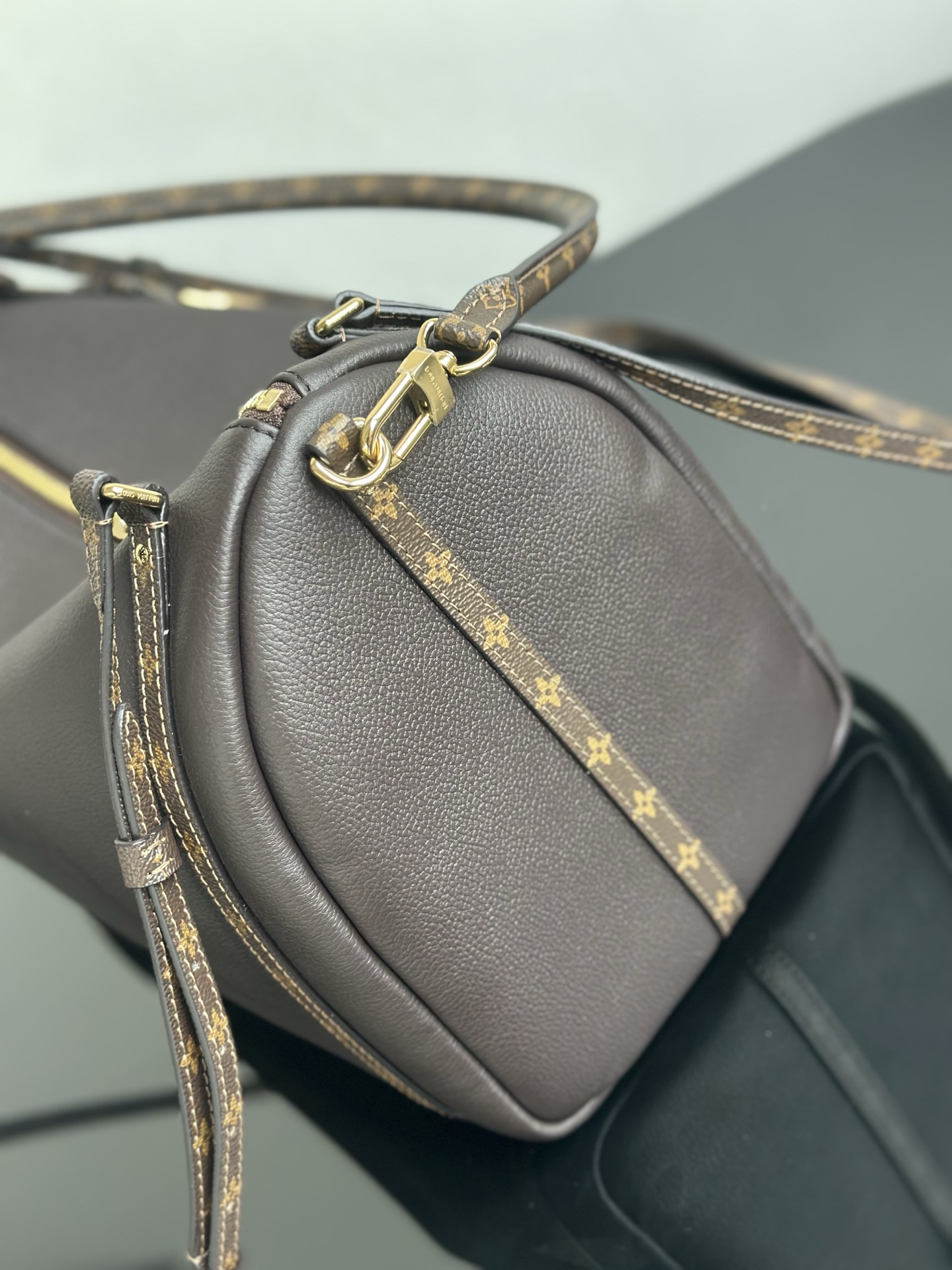 Louis Vuitton Express Medium Dark Brown Leather Handbag with Monogram Trim 6 i1757505065032 7335 0 6