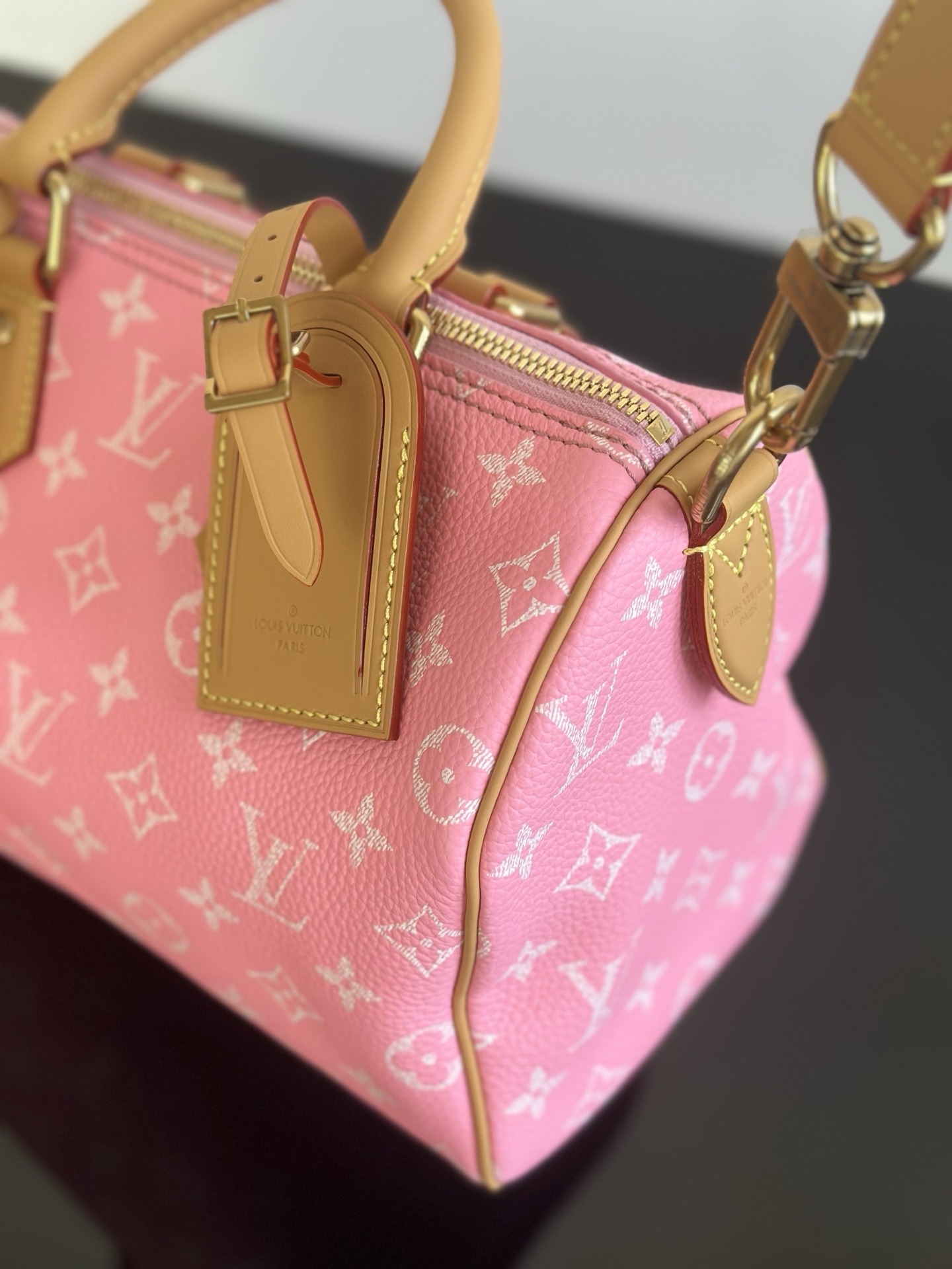 Louis Vuitton Speedy P9 Bandoulière 25 Pink Monogram Leather Satchel Bag 9 i1757749871701 1844 0 5