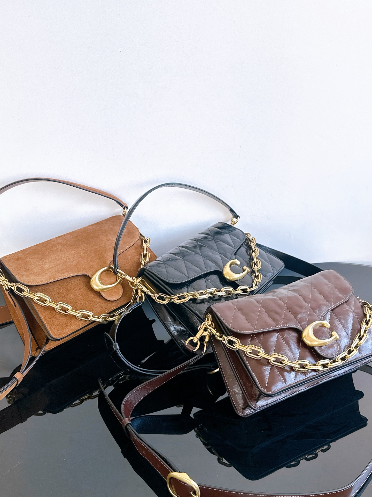 Coach 原Coach蔻驰 CCK51/CAF55 Chain tabby最新出品 金典三色