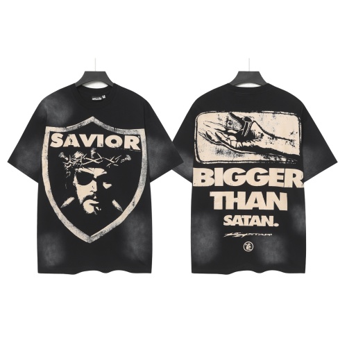 Hellstar Savior T-Shirt Vintage Wash Black Graphic Print Cotton Tee 1 Hellstar Savior T-Shirt Vintage Wash Black Graphic Print Cotton Tee