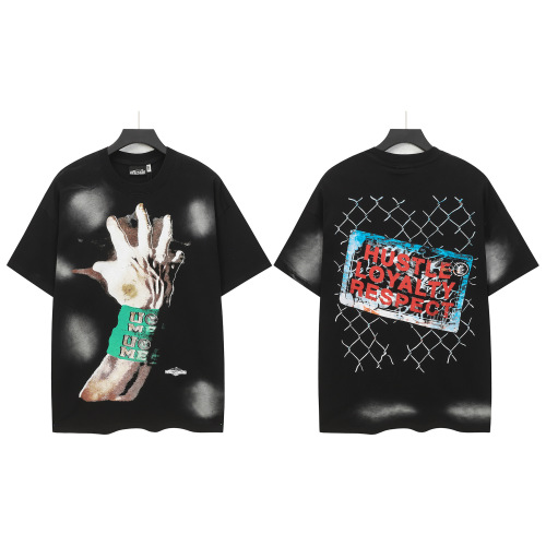 Hellstar Washed Black Cotton Graphic Print T-Shirt, Streetwear Style 1 Hellstar Washed Black Cotton Graphic Print T-Shirt, Streetwear Style