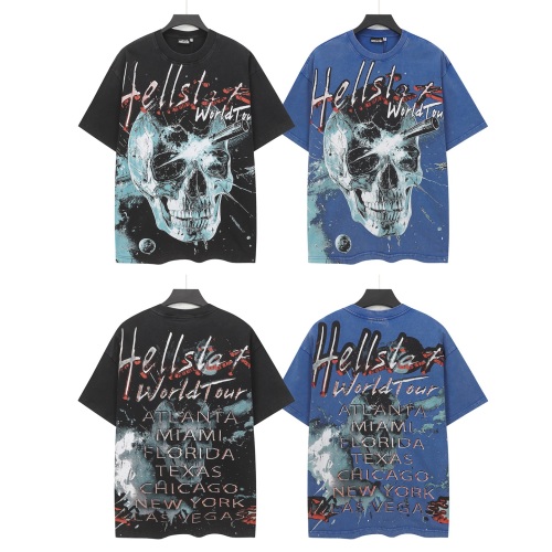 Hellstar World Tour Graphic Print Cotton T-Shirt - Washed Black 1 Hellstar World Tour Graphic Print Cotton T-Shirt - Washed Black