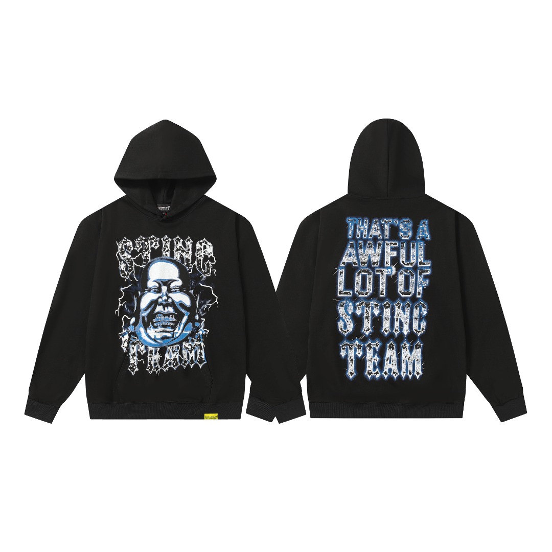 Sting Team Black Cotton Hoodie - "That's A Awful Lot Of Cough Syrup"