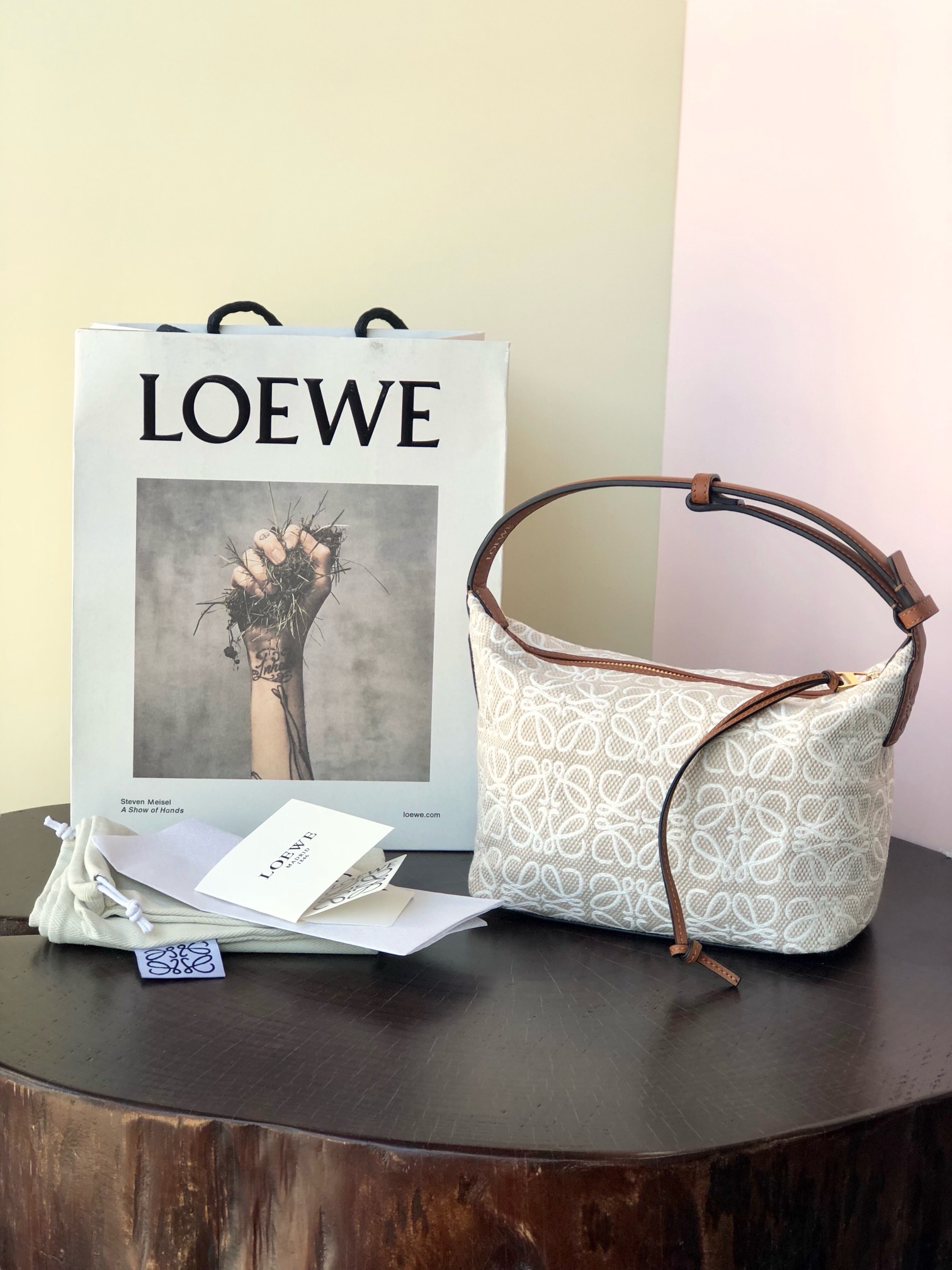 LOEWE Petit sac Cubi Anagram en toile jacquard - Qualité supérieure