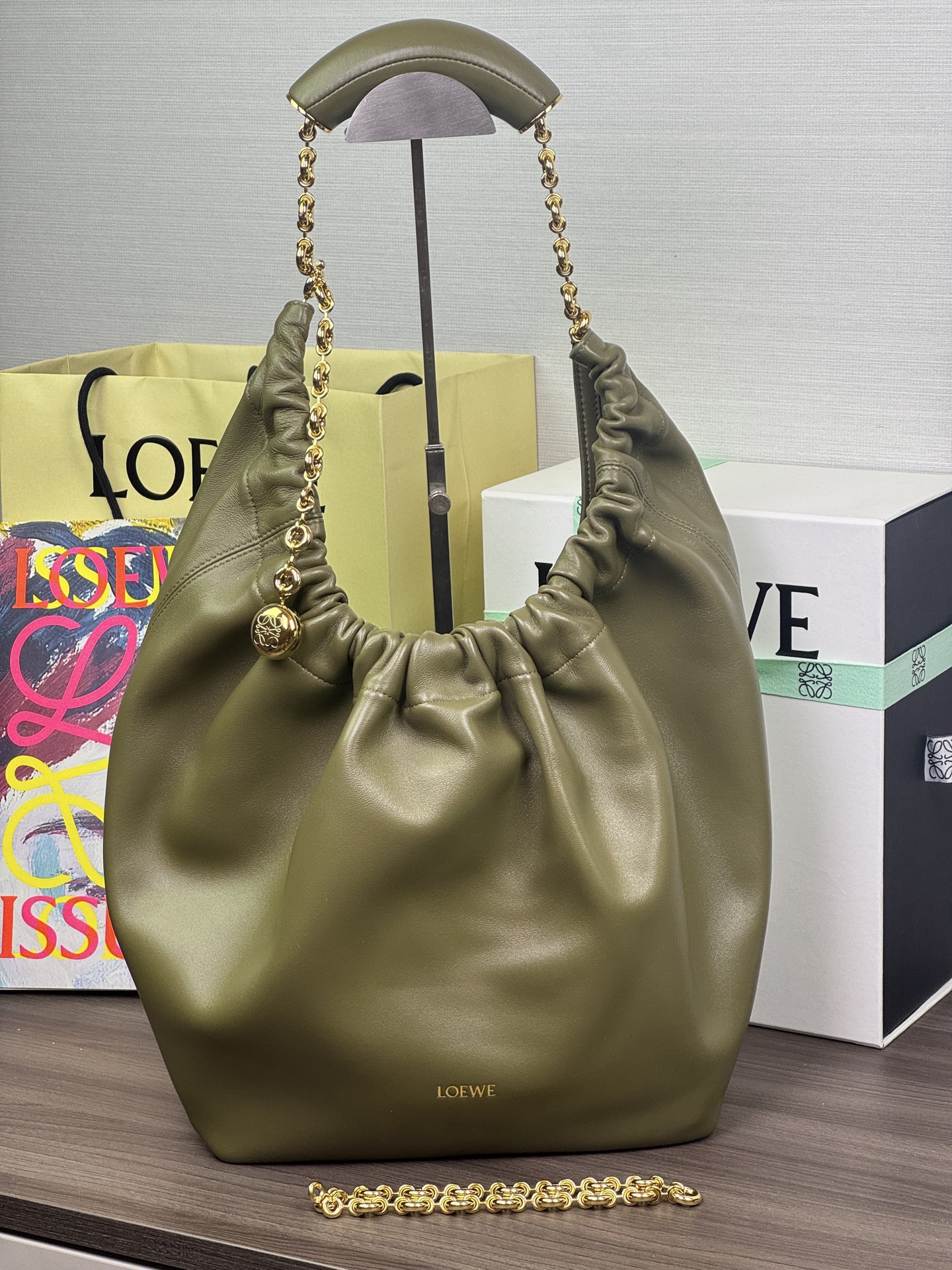 LOEWE Sac moyen Squeeze en agneau nappa - Qualité supérieure