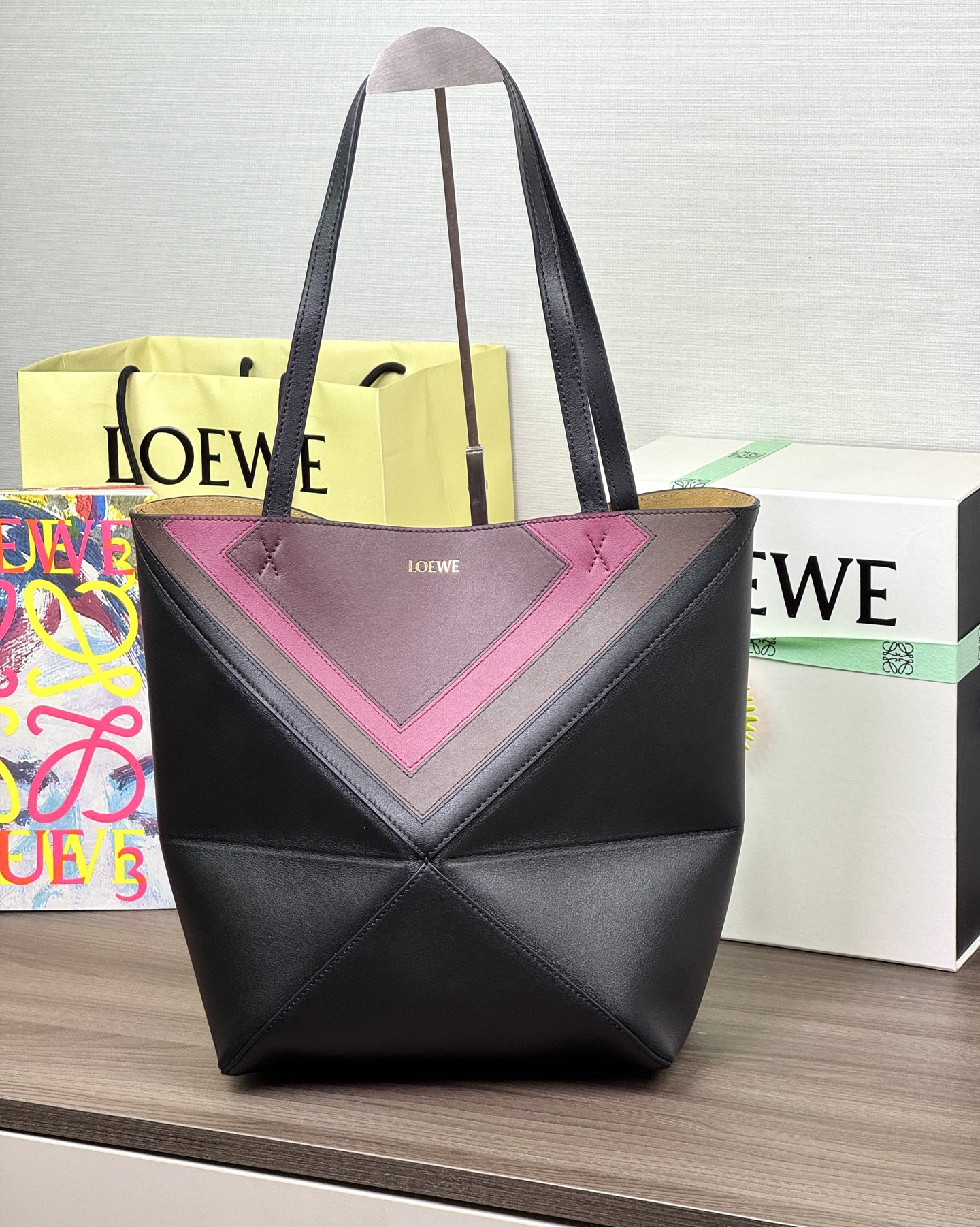 LOEWE 미디엄 Puzzle Fold 폴딩 백 𝟐𝟓.𝟓-최상급 품질