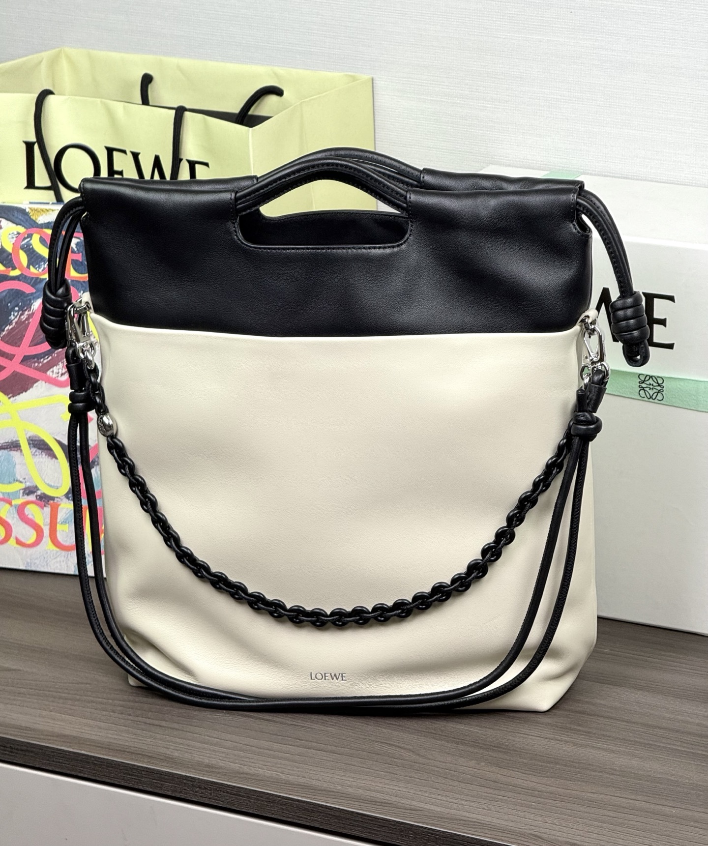 LOEWE абмежаваная Flamenco Purse сумка-тот 38-вышэйшая якасць