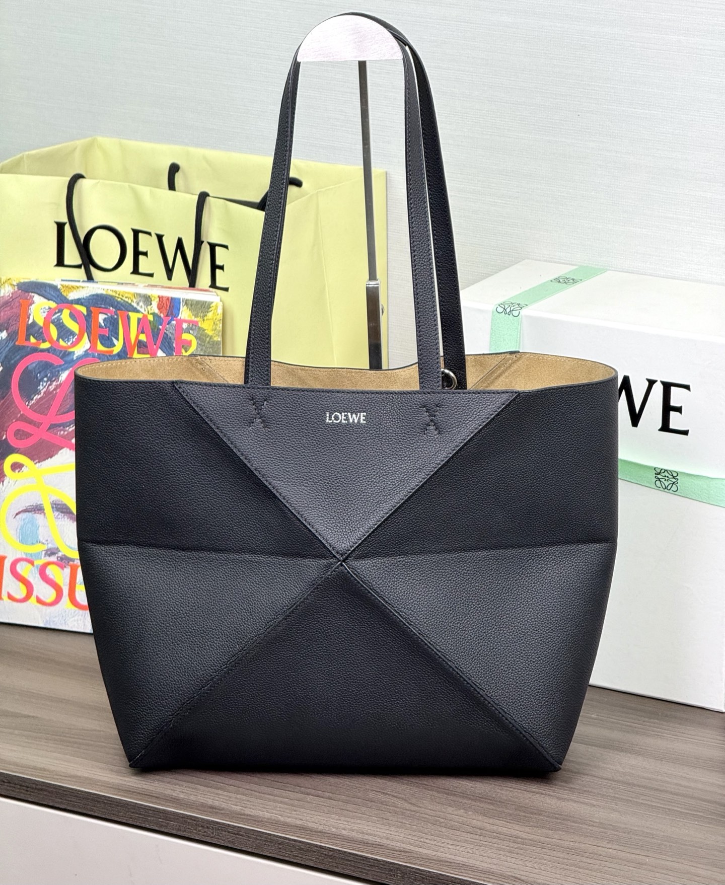LOEWE новы сярэдні гарызантальны Puzzle Fold складны мяшок 𝟑𝟏.𝟓-вышэйшая якасць