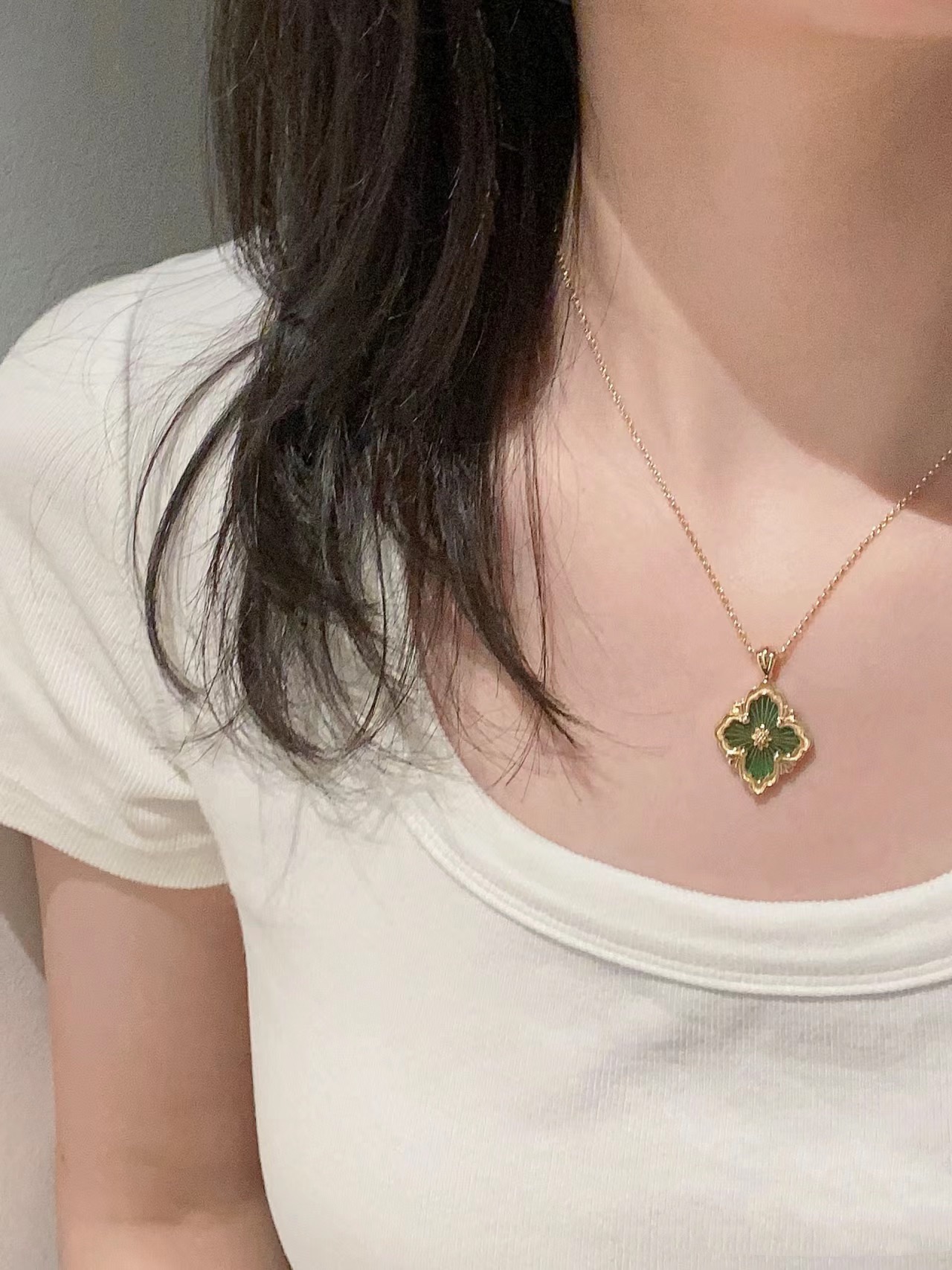 布*拉提带钻菱形项链颜色齐 9