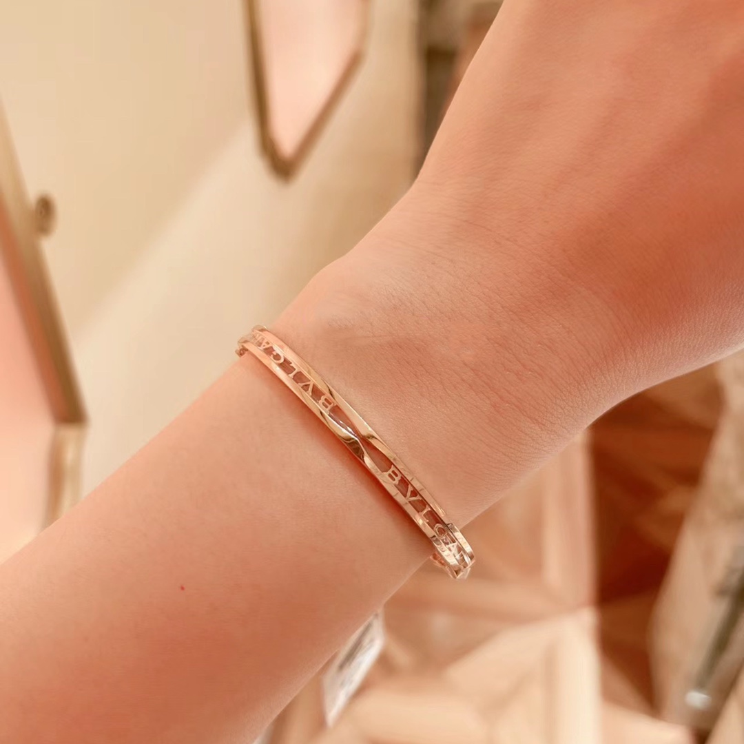 Bvlgari Openwork Cutout Logo Bangle - Comprehensive 4