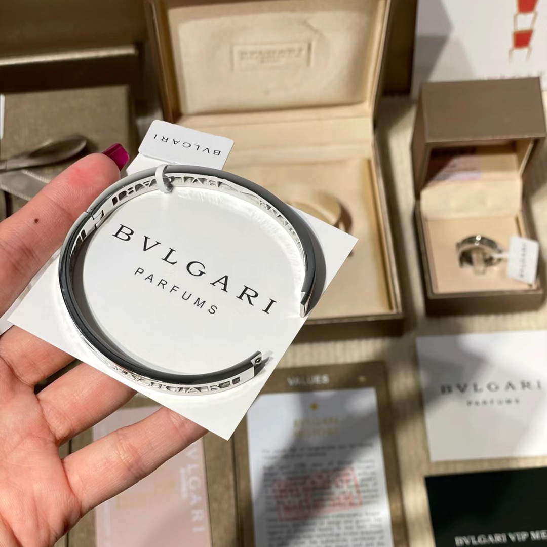 Bvlgari Openwork Cutout Logo Bangle - Comprehensive 3