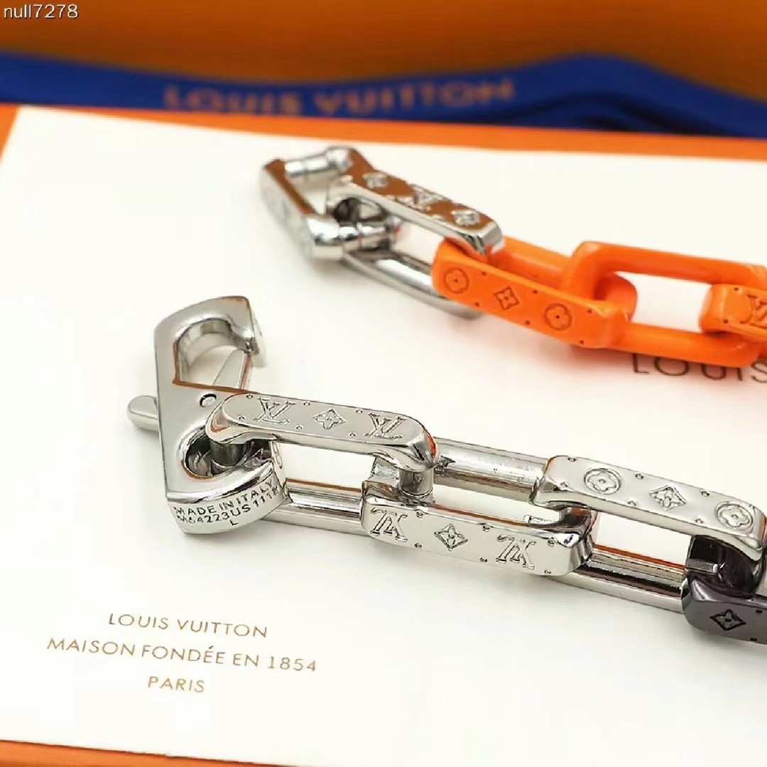 Louis Vuitton Orange Bamboo-Style Bracelet - Comprehensive 2