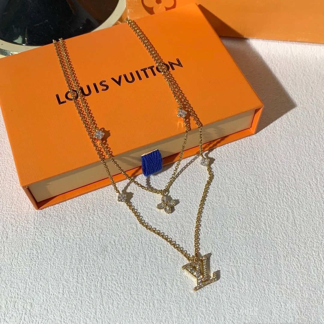 LV Double-Layer Pavé Necklace - Comprehensive 4