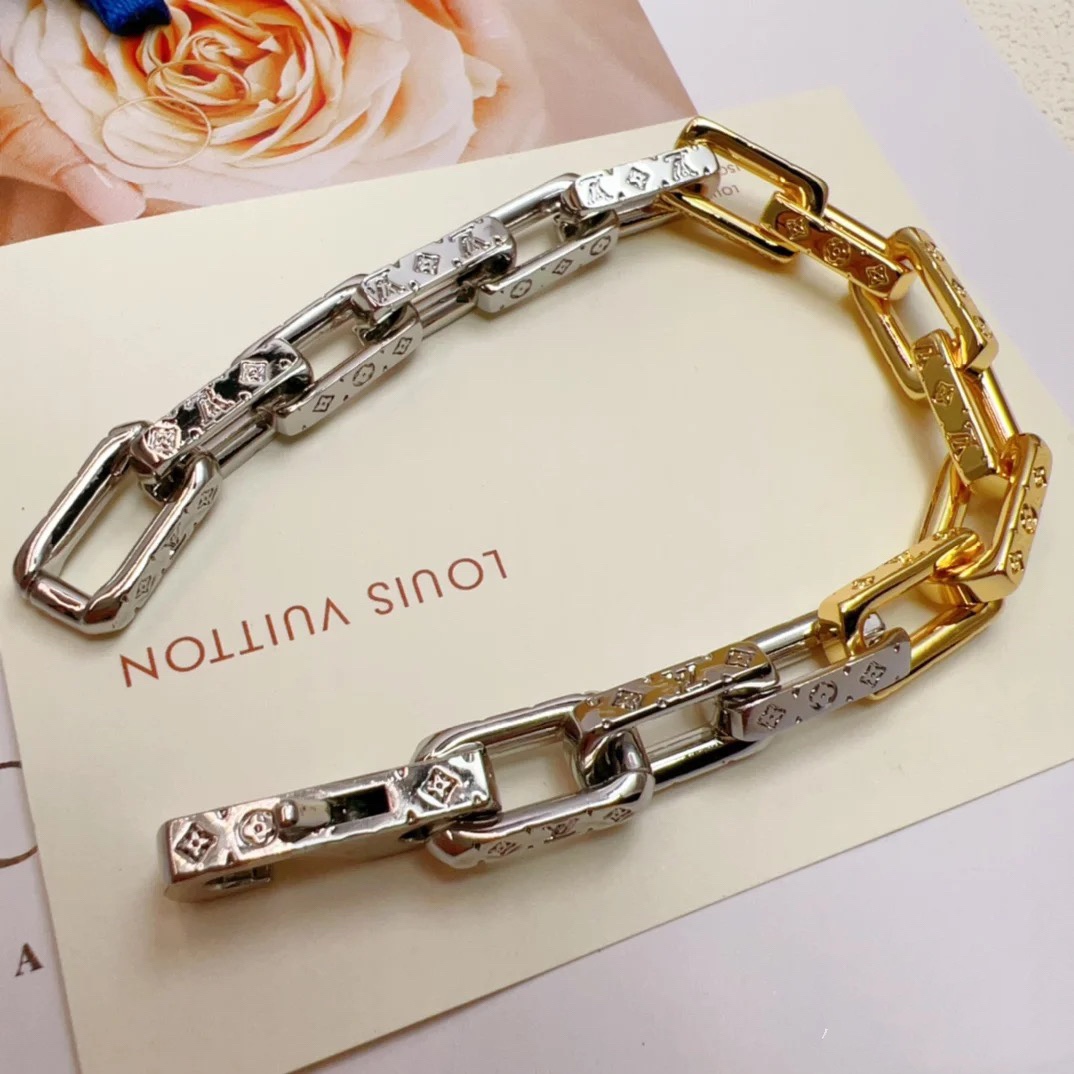 Louis Vuitton Two-Tone Bamboo Motif Bracelet - Comprehensive 6