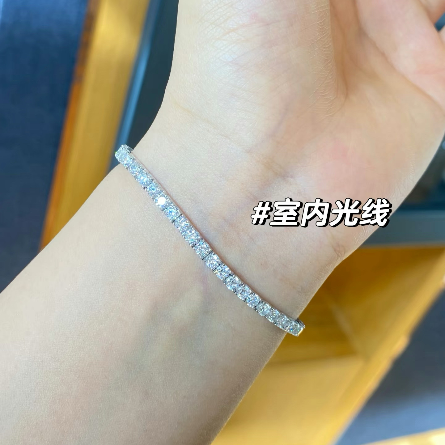 pm经典钻石网球手链 4