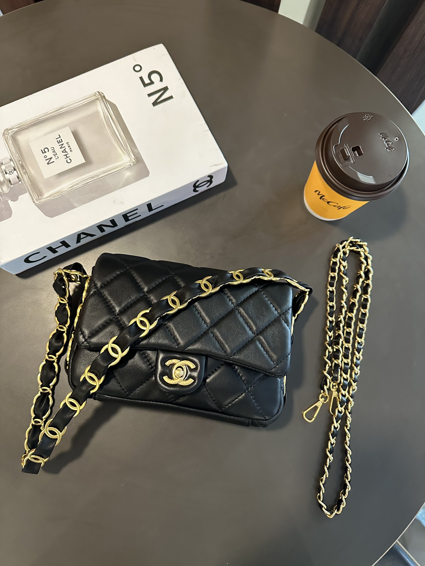 شانيل Chanel Classic Flap Bag حقيبة حقيبة الكتف &حقيبة كروس بودي جلد الغنم سلسلة