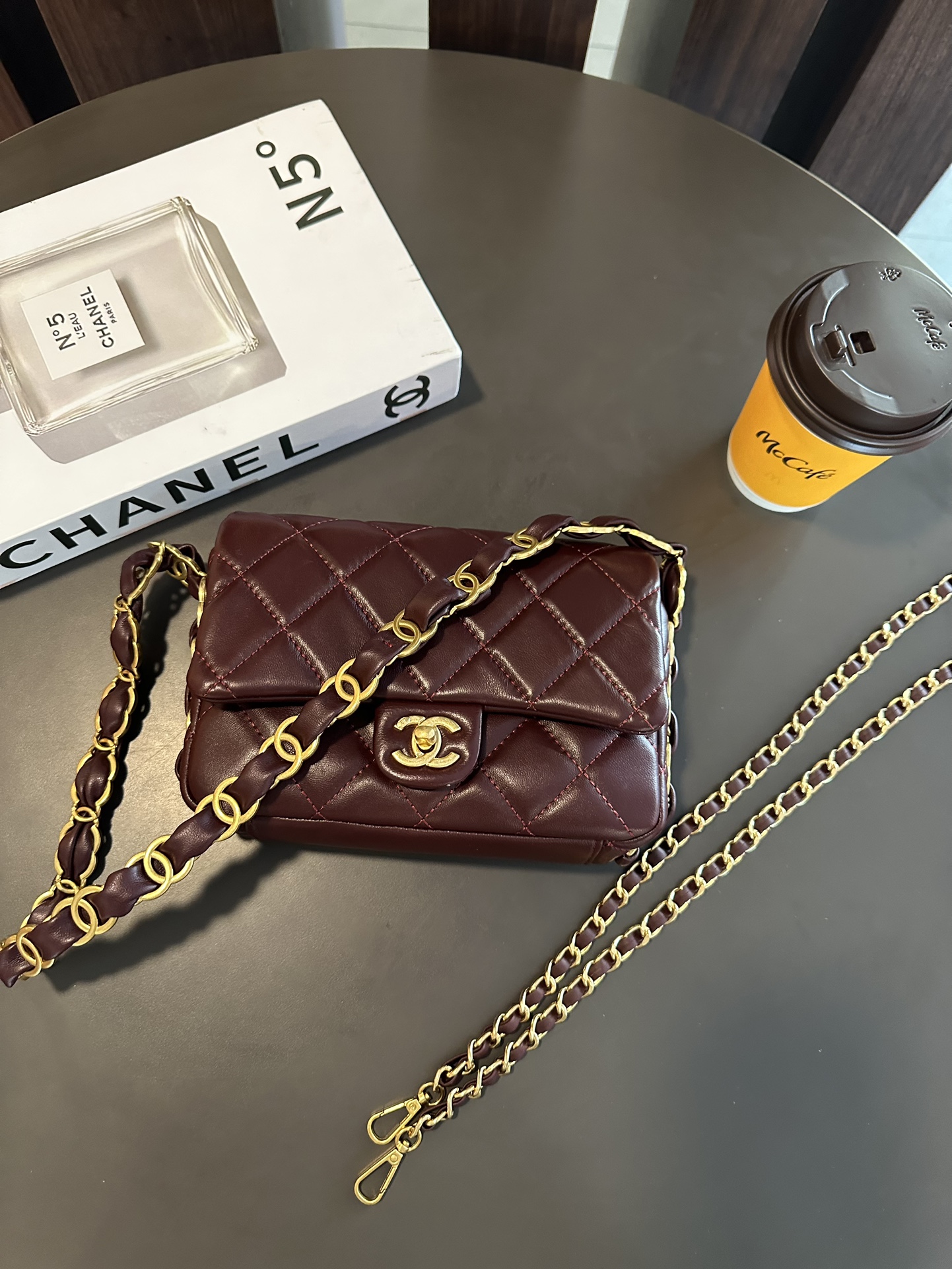 شانيل Chanel Classic Flap Bag حقيبة حقيبة الكتف &حقيبة كروس بودي جلد الغنم سلسلة