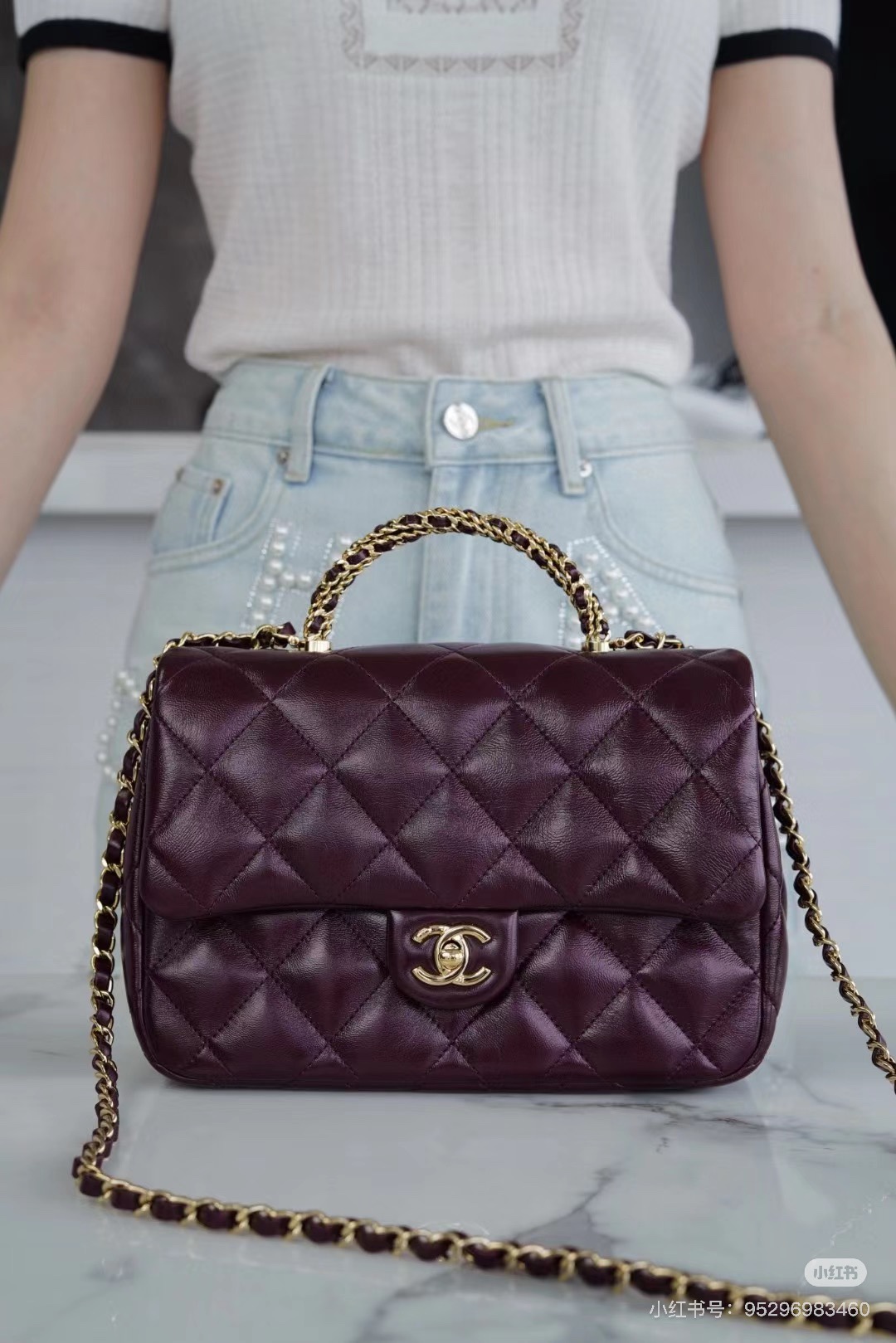 شانيل Chanel Classic Flap Bag مصمم
 حقيبة حقيبة يد حقيبة الكتف &حقيبة كروس بودي جلد البقر موضة سلسلة