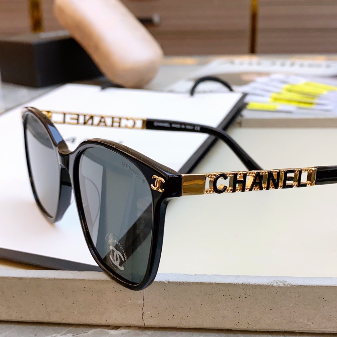 ，【CHANE*】香奈*儿新款太阳镜🕶️，MODEL：CH0815，SIZE：55口18-145