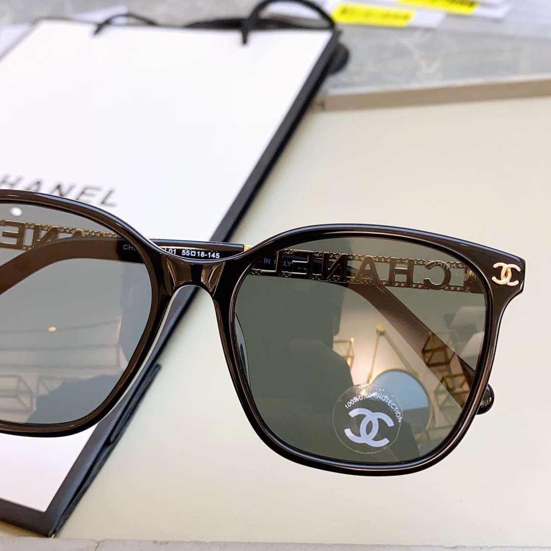 ，【CHANE*】香奈*儿新款太阳镜🕶️，MODEL：CH0815，SIZE：55口18-145