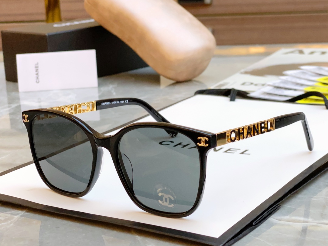 ，【CHANE*】香奈*儿新款太阳镜🕶️，MODEL：CH0815，SIZE：55口18-145